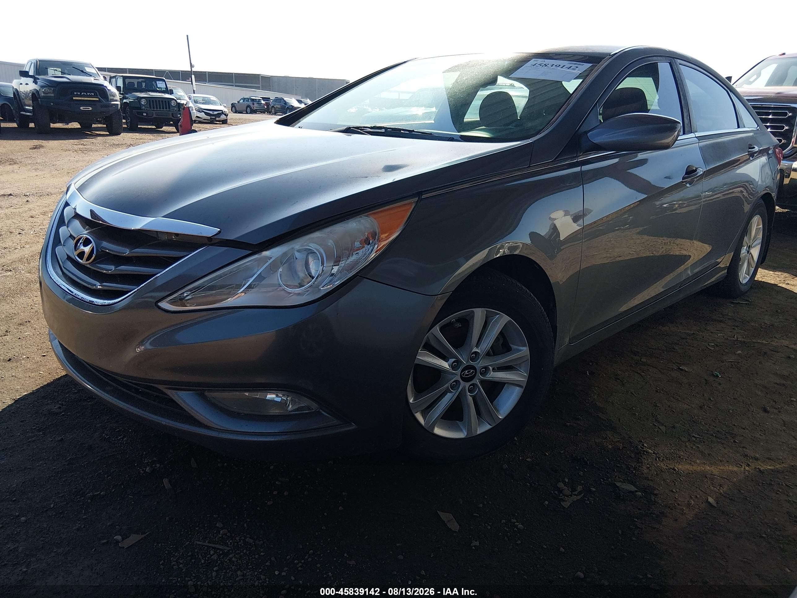 2013 Hyundai Sonata Gls Серый vin: 5NPEB4AC2DH507233