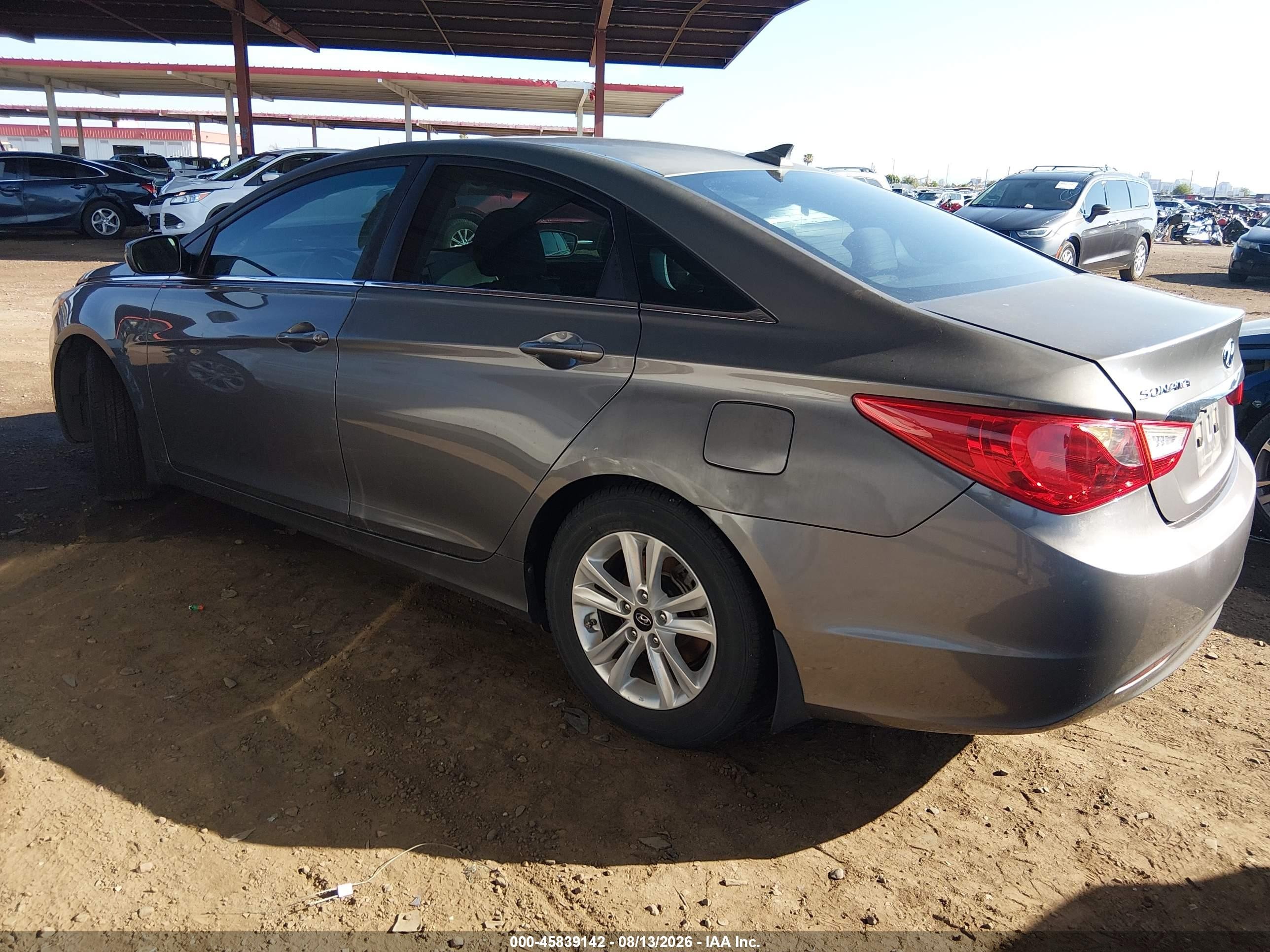 2013 Hyundai Sonata Gls Серый vin: 5NPEB4AC2DH507233