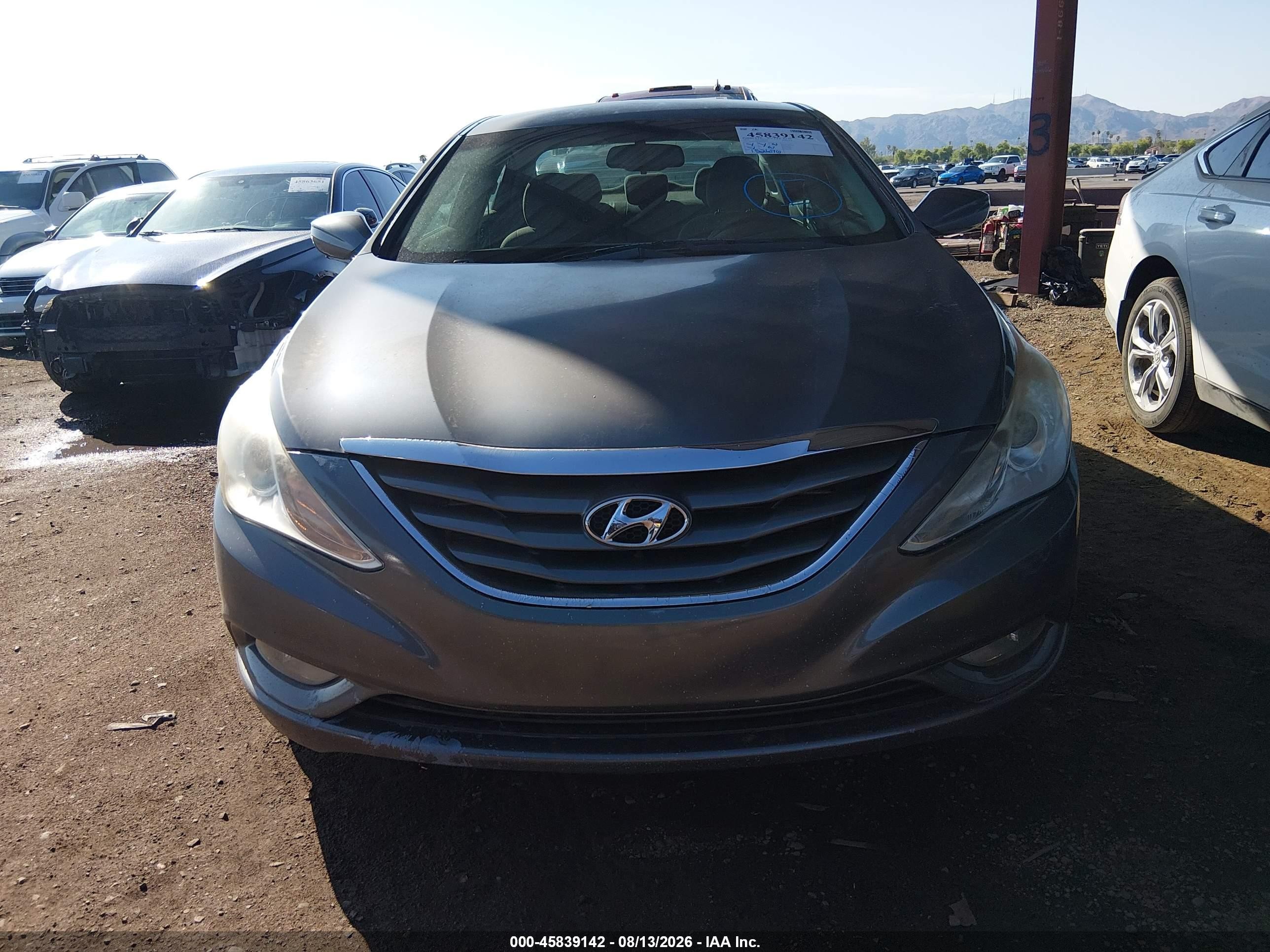 2013 Hyundai Sonata Gls Серый vin: 5NPEB4AC2DH507233