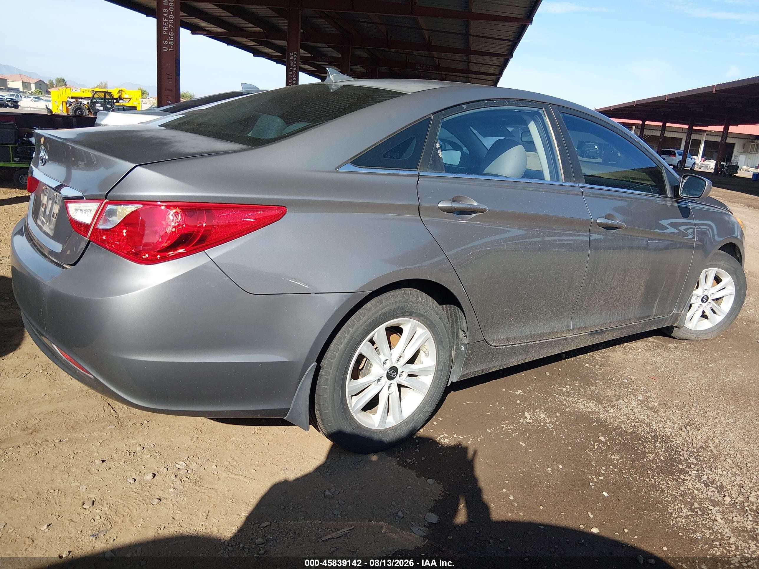 2013 Hyundai Sonata Gls Серый vin: 5NPEB4AC2DH507233