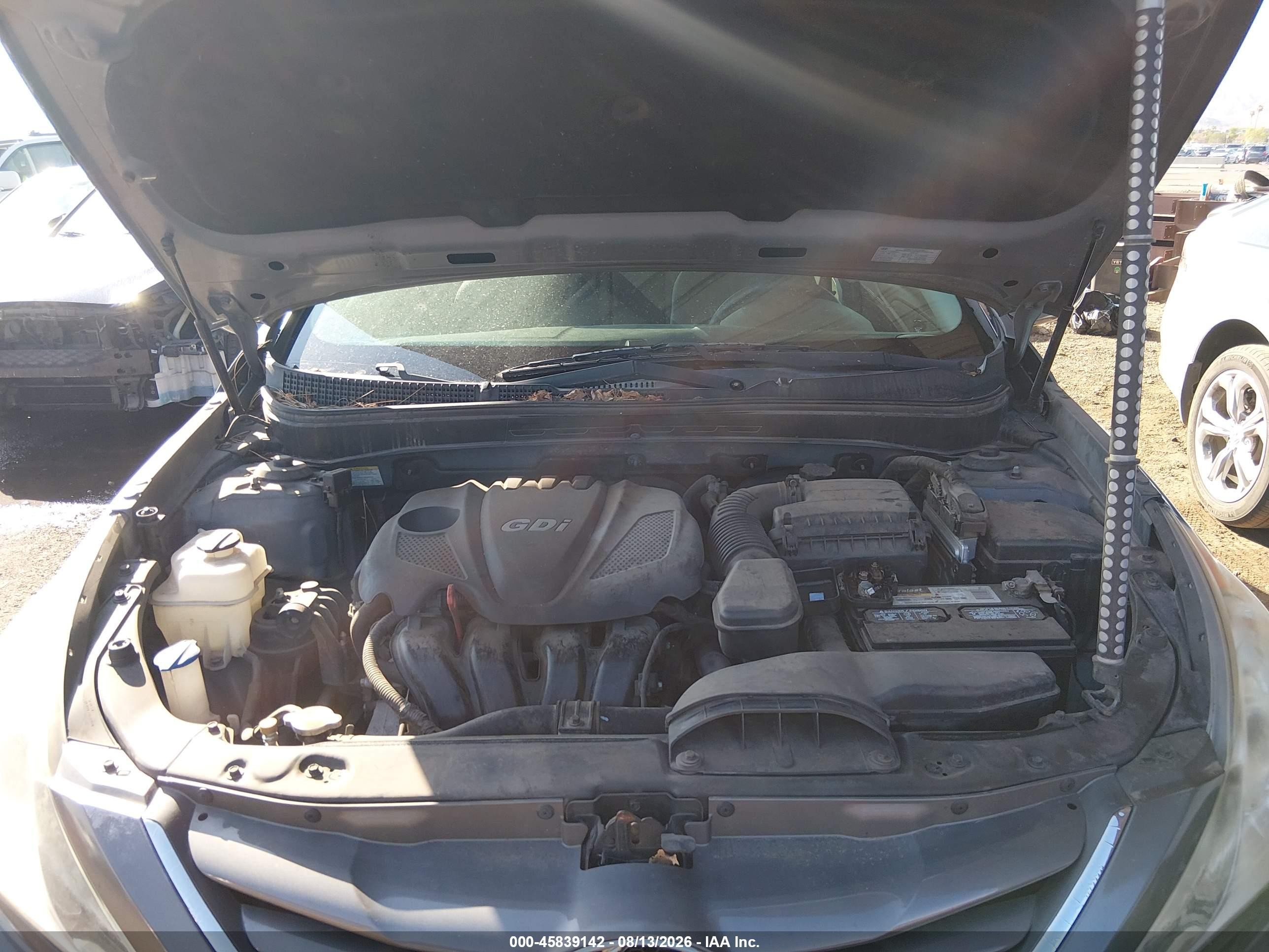 2013 Hyundai Sonata Gls Серый vin: 5NPEB4AC2DH507233