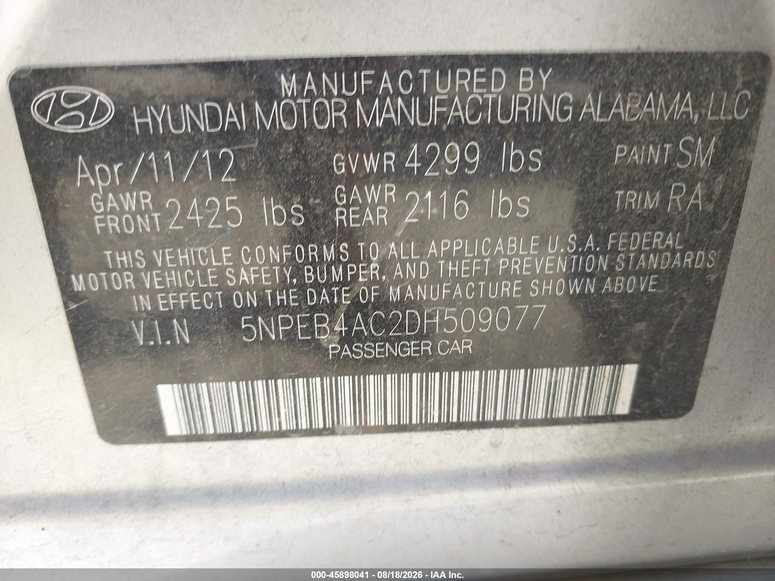 2013 Hyundai Sonata Gls Silver vin: 5NPEB4AC2DH509077