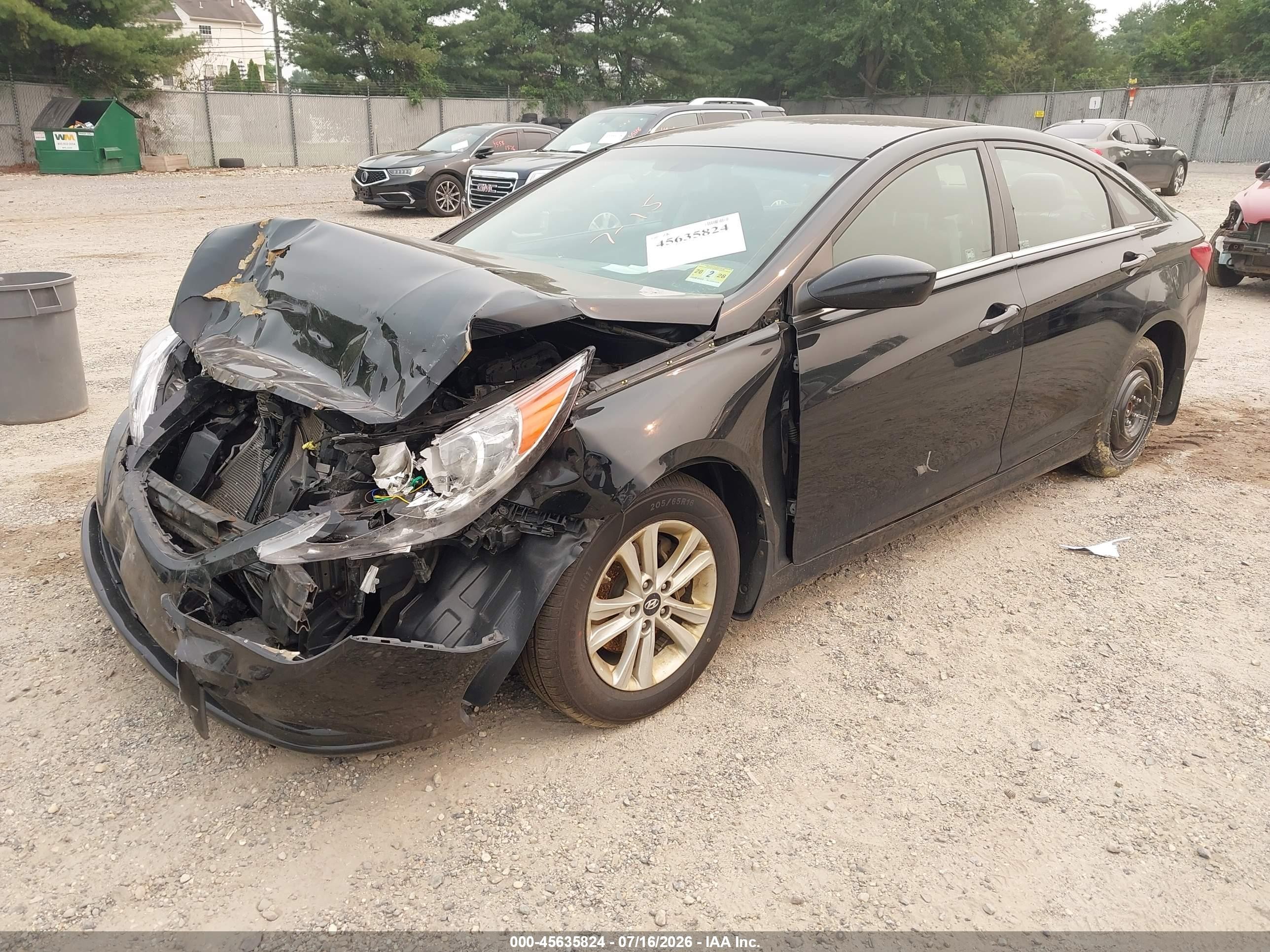 2013 Hyundai Sonata Gls Black vin: 5NPEB4AC2DH552429