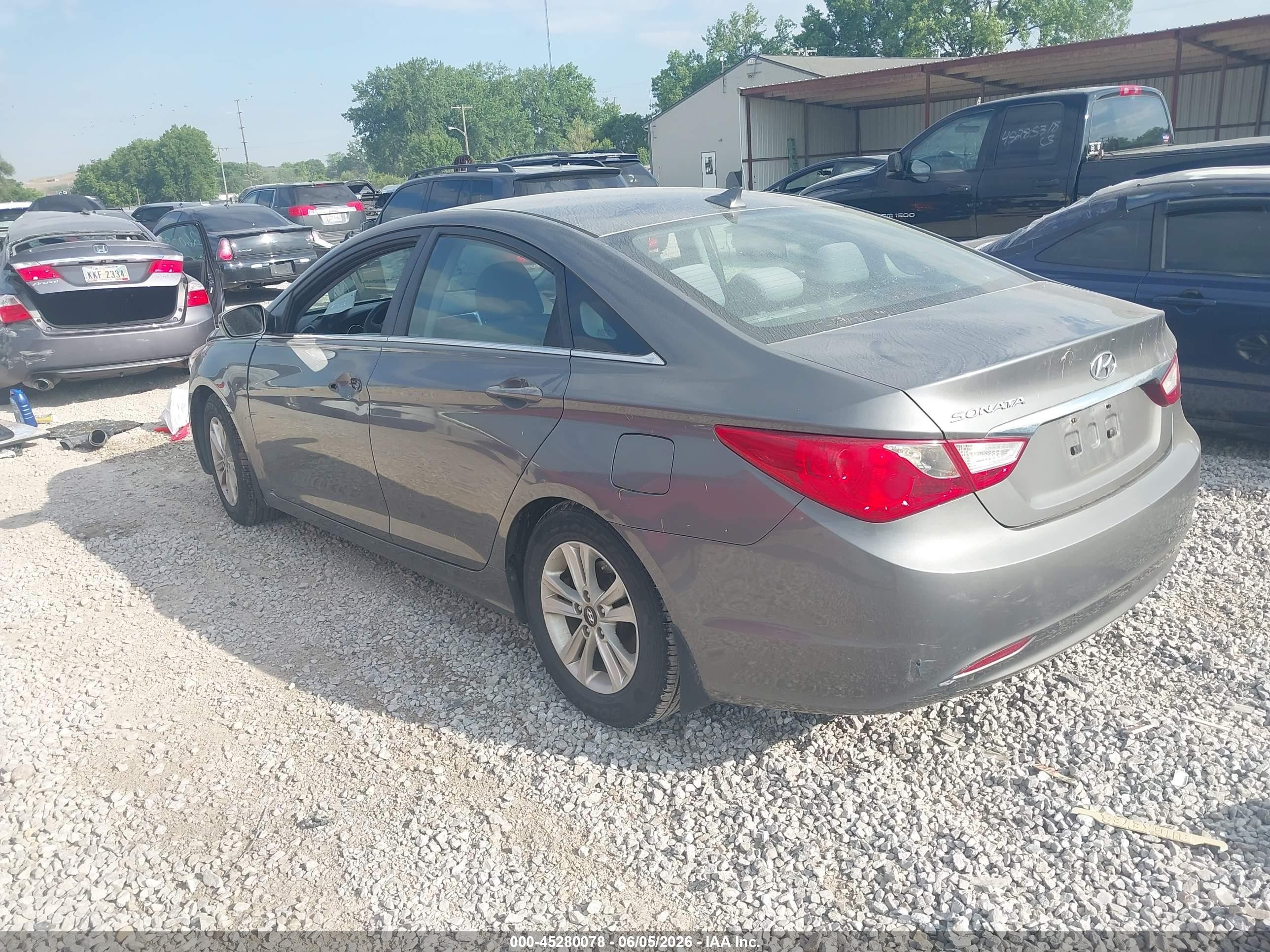 2013 Hyundai Sonata Gls Gray vin: 5NPEB4AC2DH560093