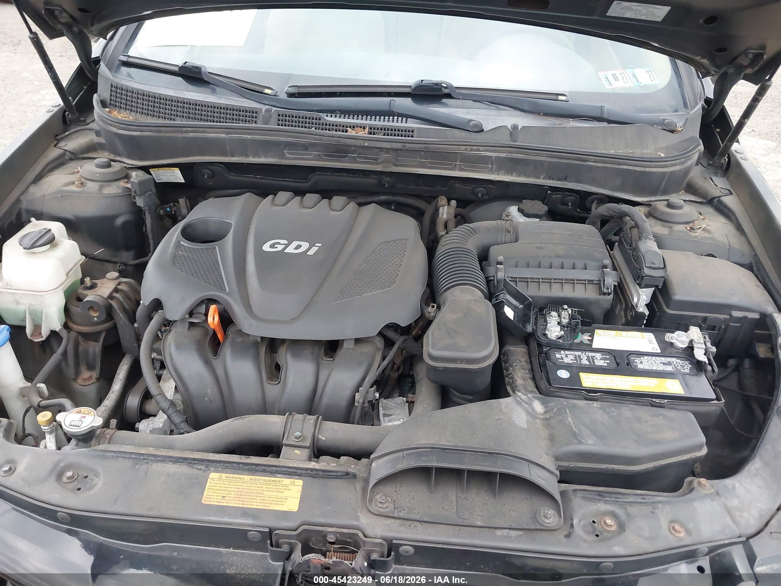 2013 Hyundai Sonata Gls Black vin: 5NPEB4AC2DH565620