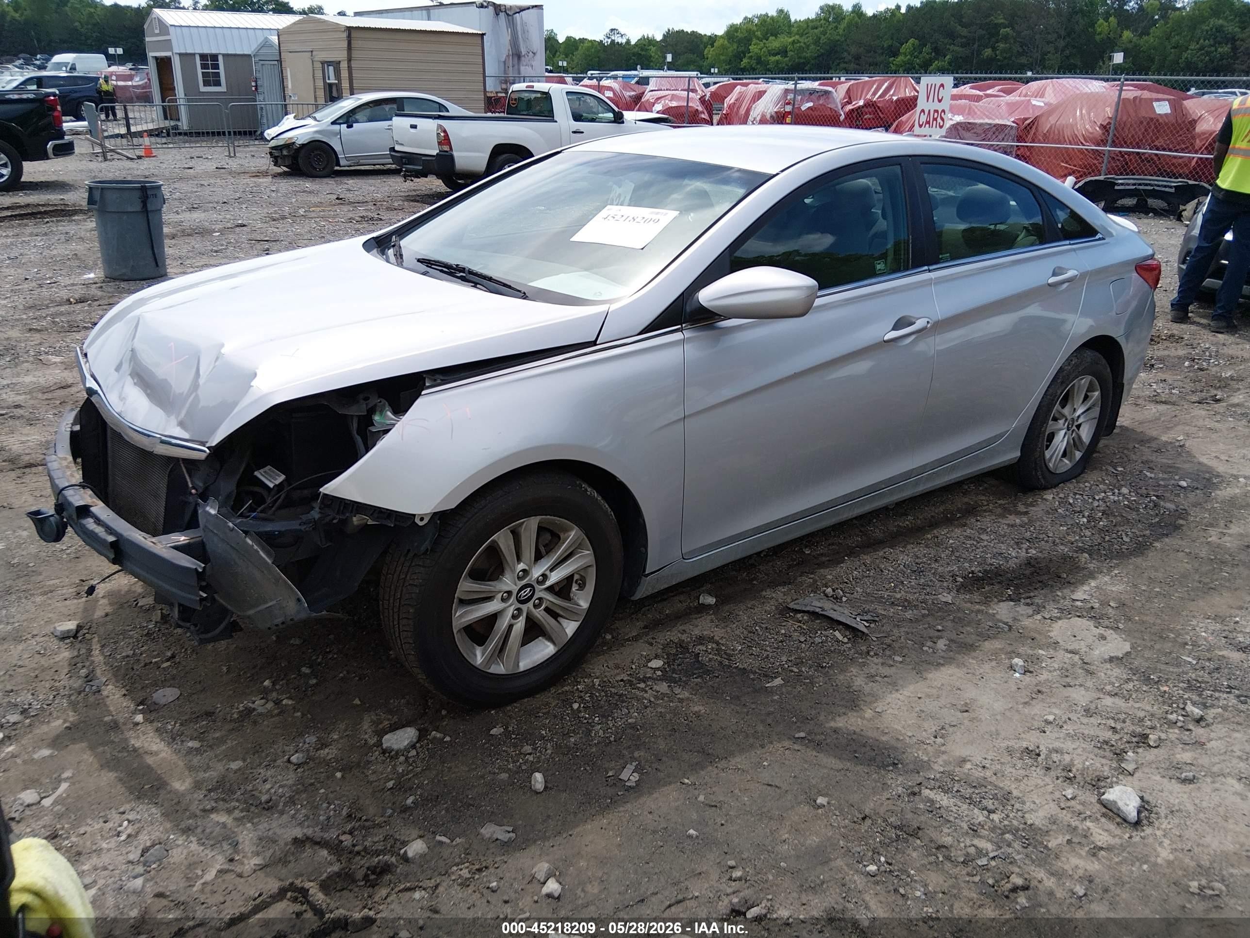 2013 Hyundai Sonata Gls Silver vin: 5NPEB4AC2DH566394