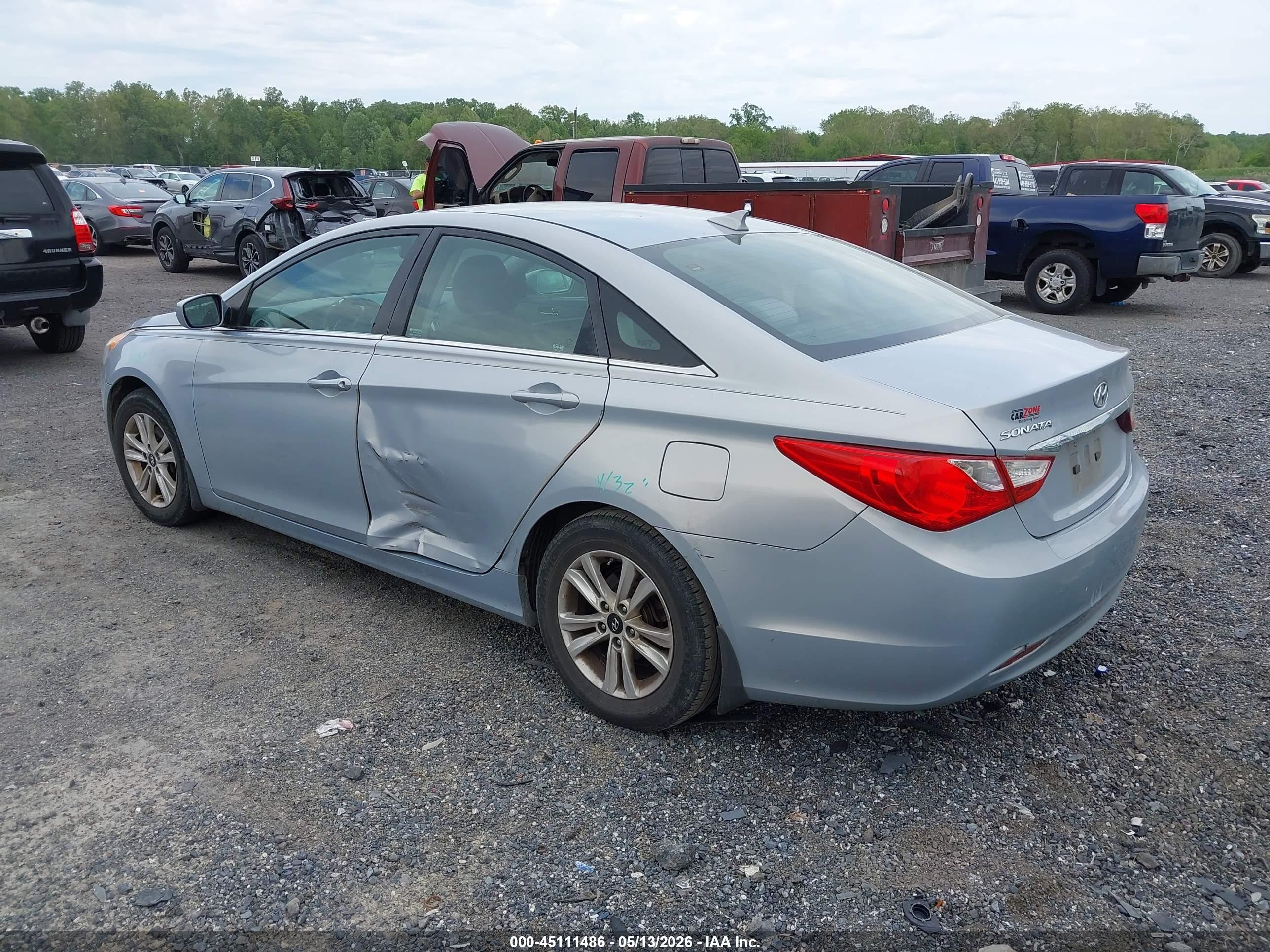 2013 Hyundai Sonata Gls Light Blue vin: 5NPEB4AC2DH566895