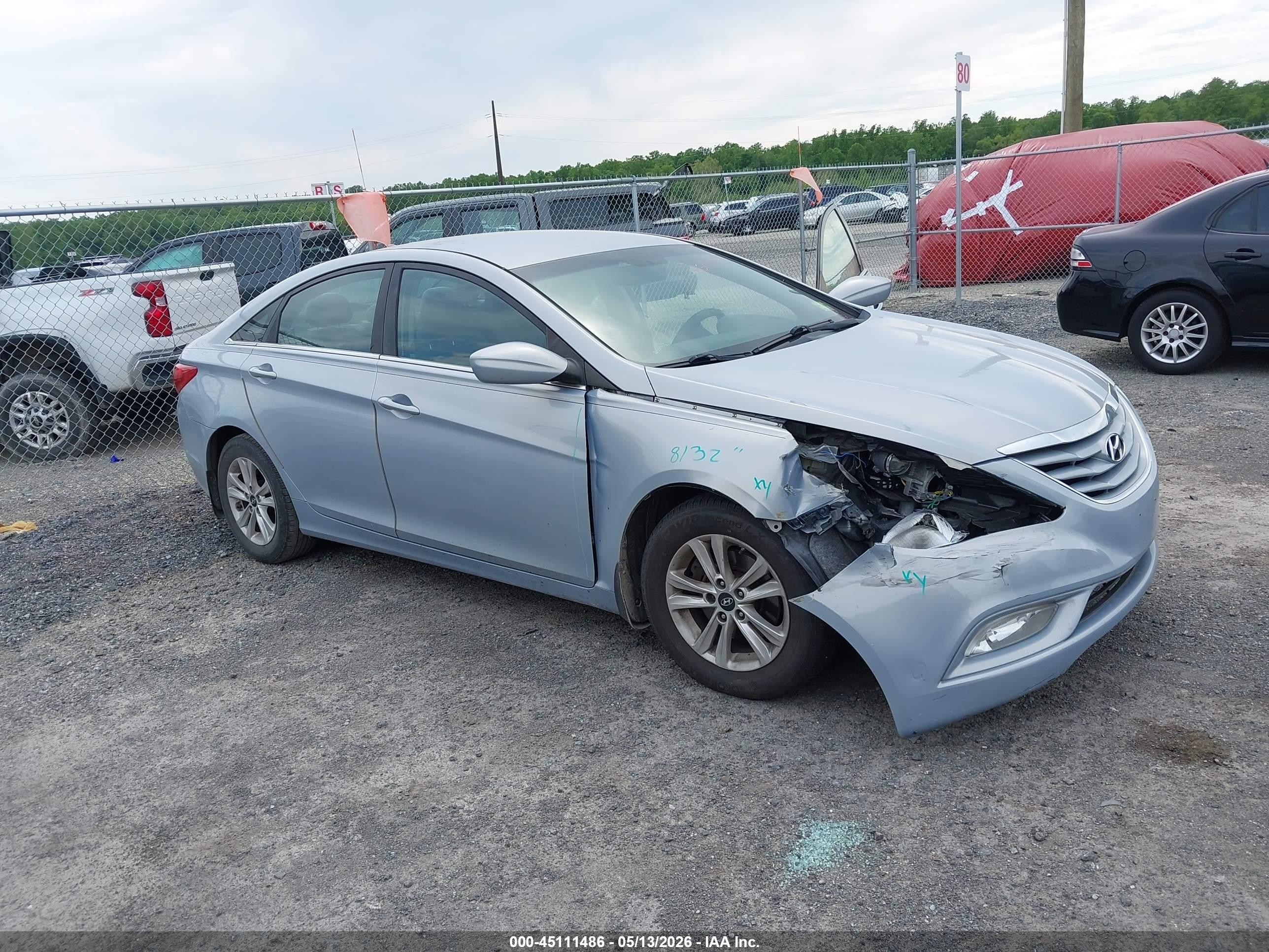 2013 Hyundai Sonata Gls Light Blue vin: 5NPEB4AC2DH566895