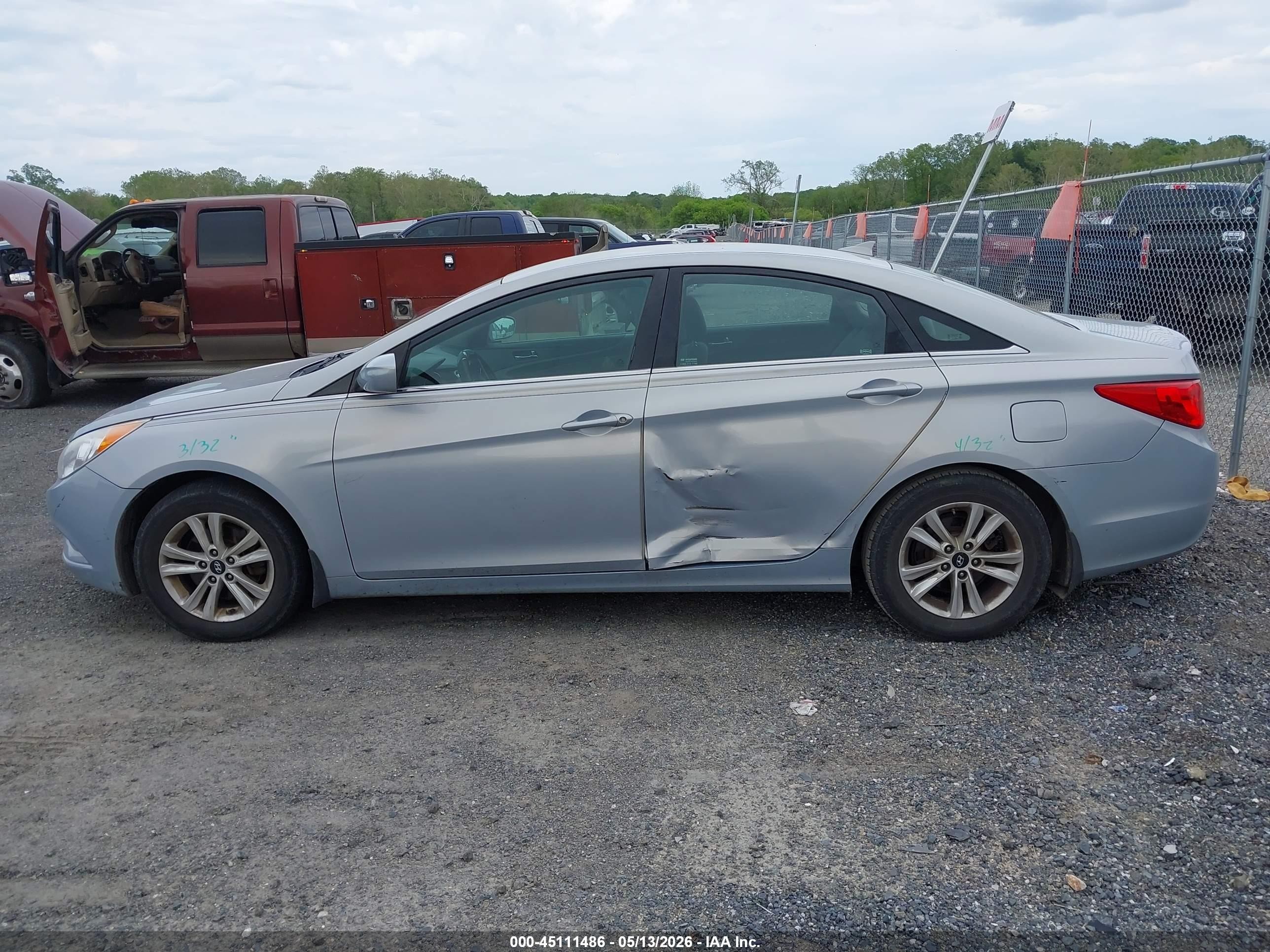 2013 Hyundai Sonata Gls Light Blue vin: 5NPEB4AC2DH566895
