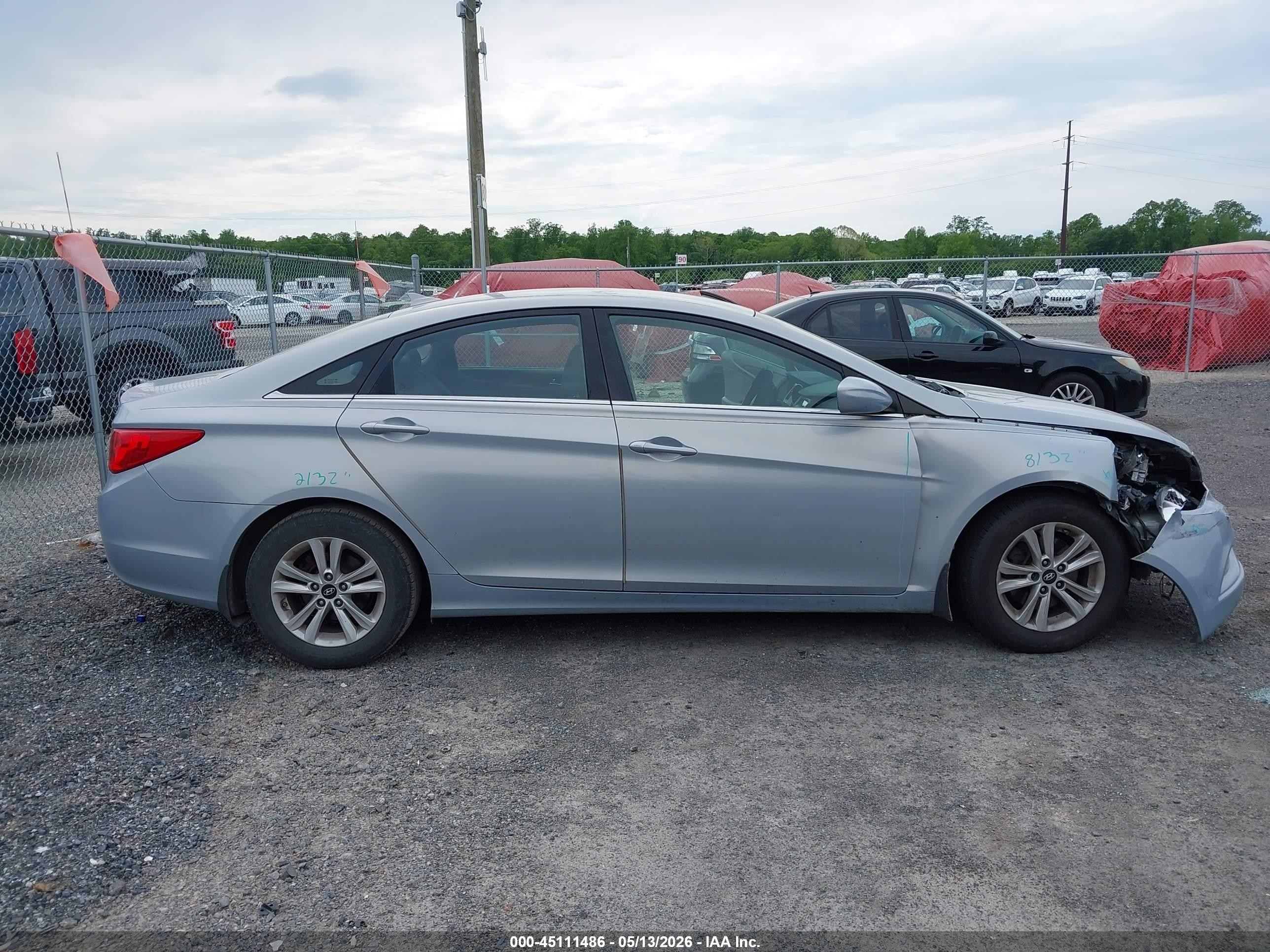 2013 Hyundai Sonata Gls Light Blue vin: 5NPEB4AC2DH566895