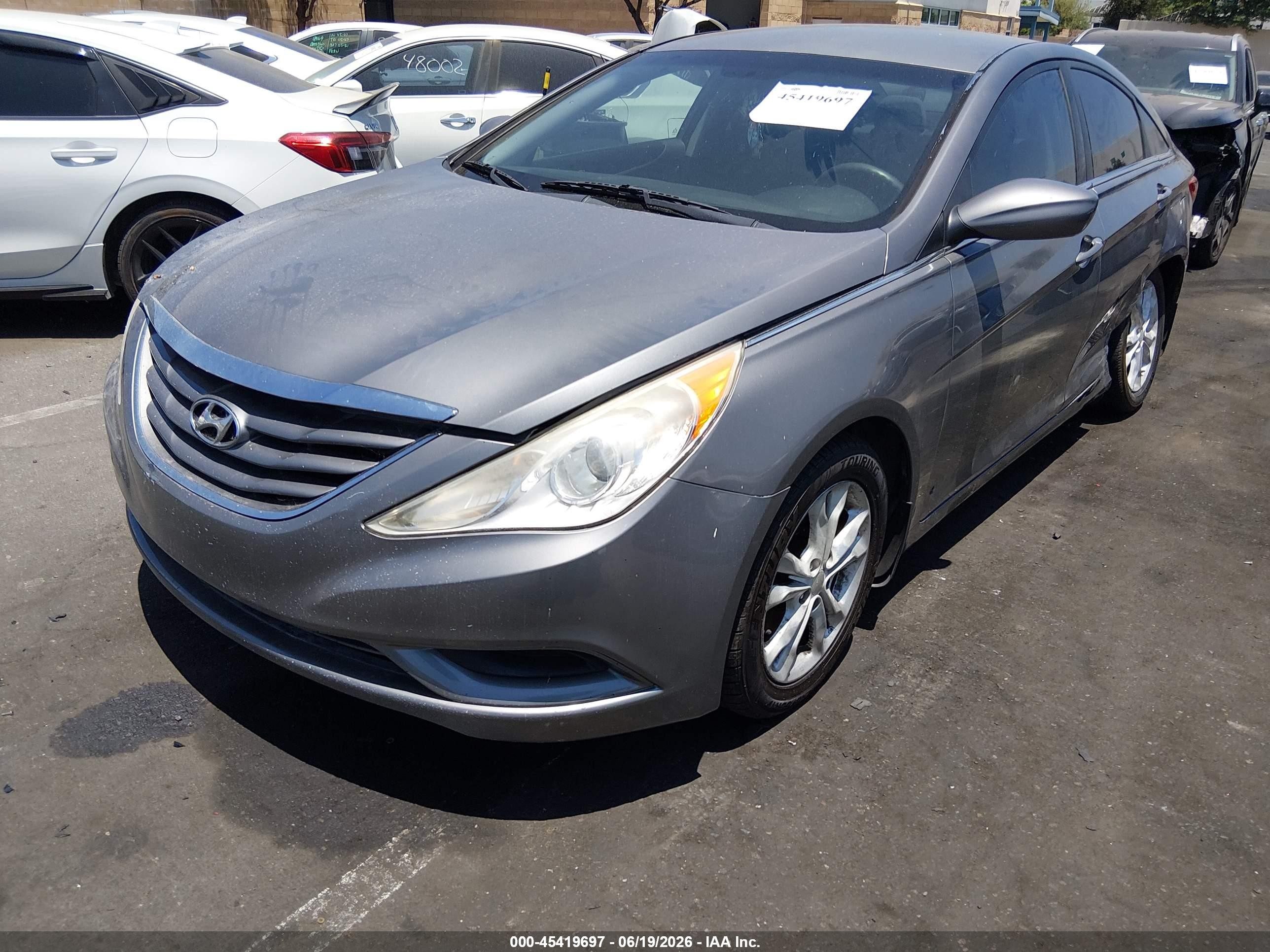 2013 Hyundai Sonata Gls Gray vin: 5NPEB4AC2DH567402