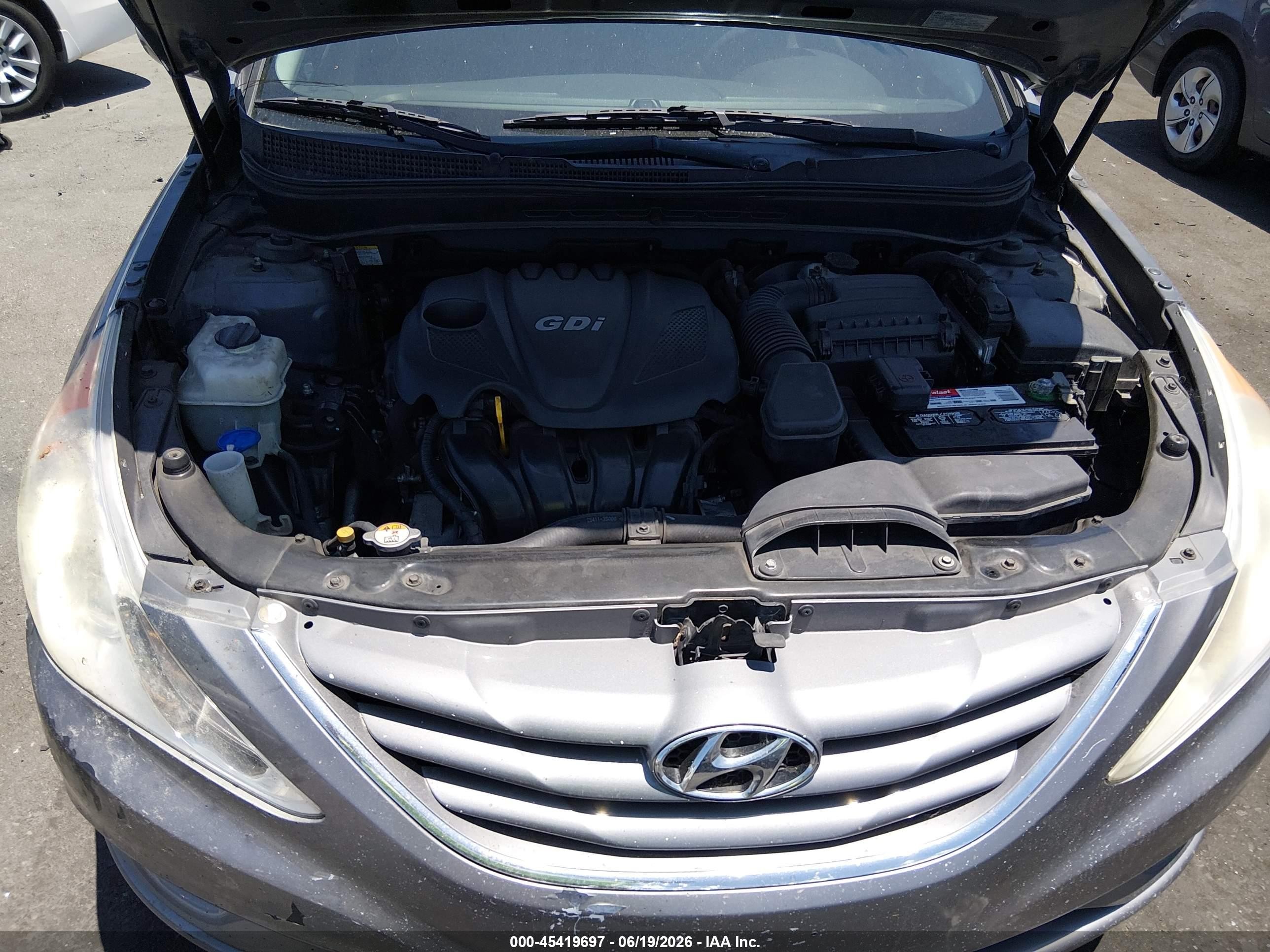 2013 Hyundai Sonata Gls Gray vin: 5NPEB4AC2DH567402