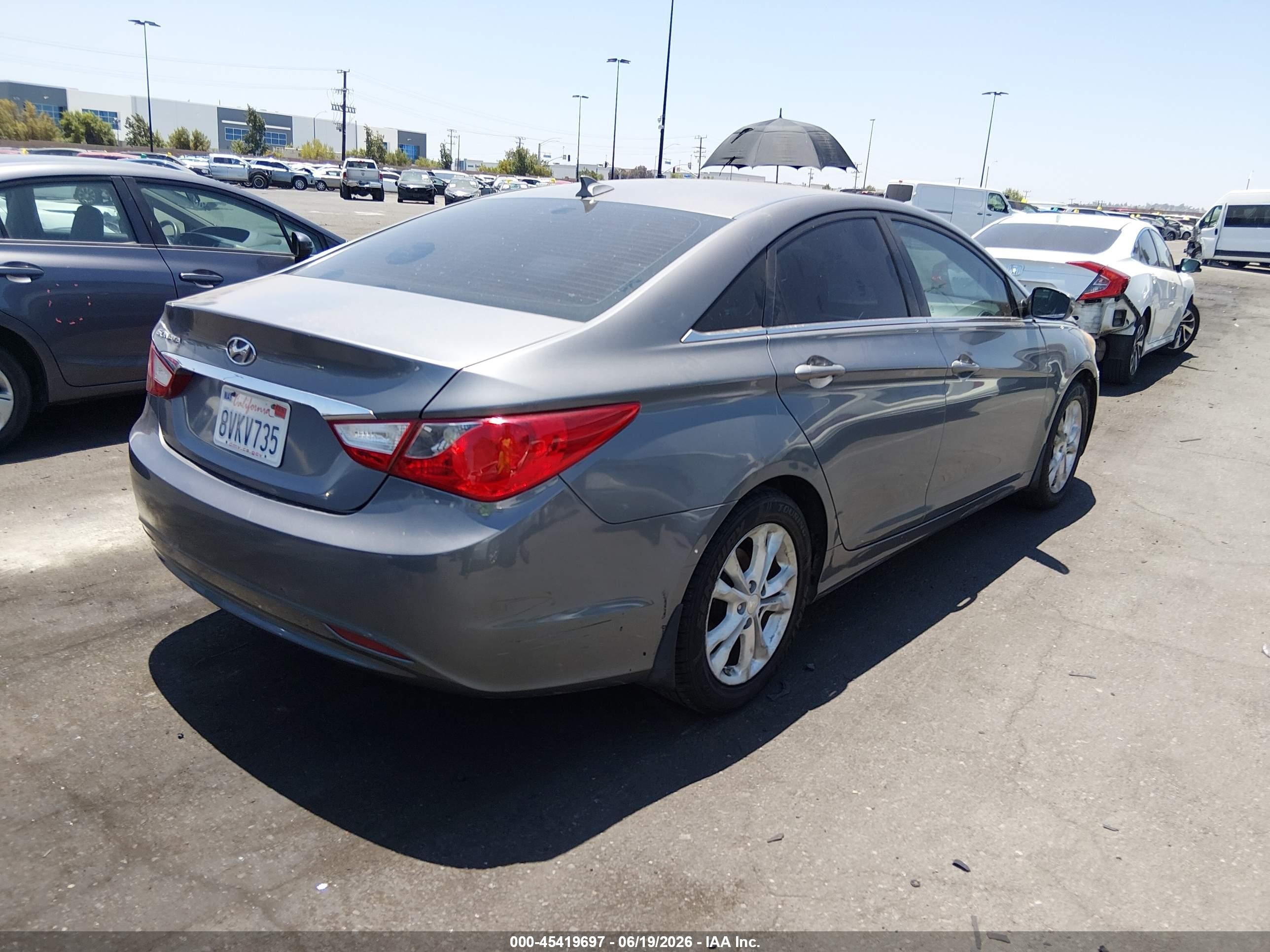 2013 Hyundai Sonata Gls Gray vin: 5NPEB4AC2DH567402