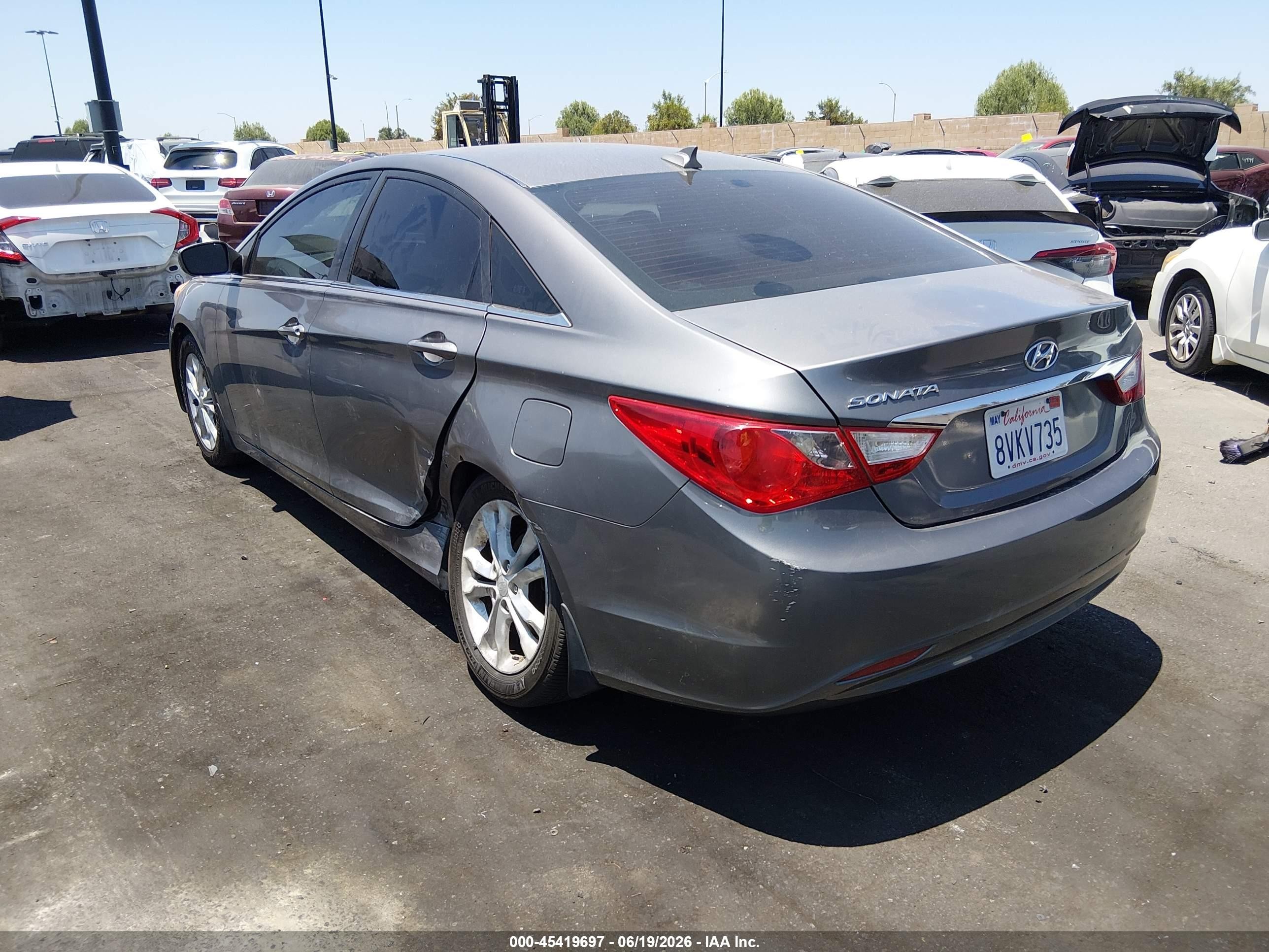 2013 Hyundai Sonata Gls Gray vin: 5NPEB4AC2DH567402