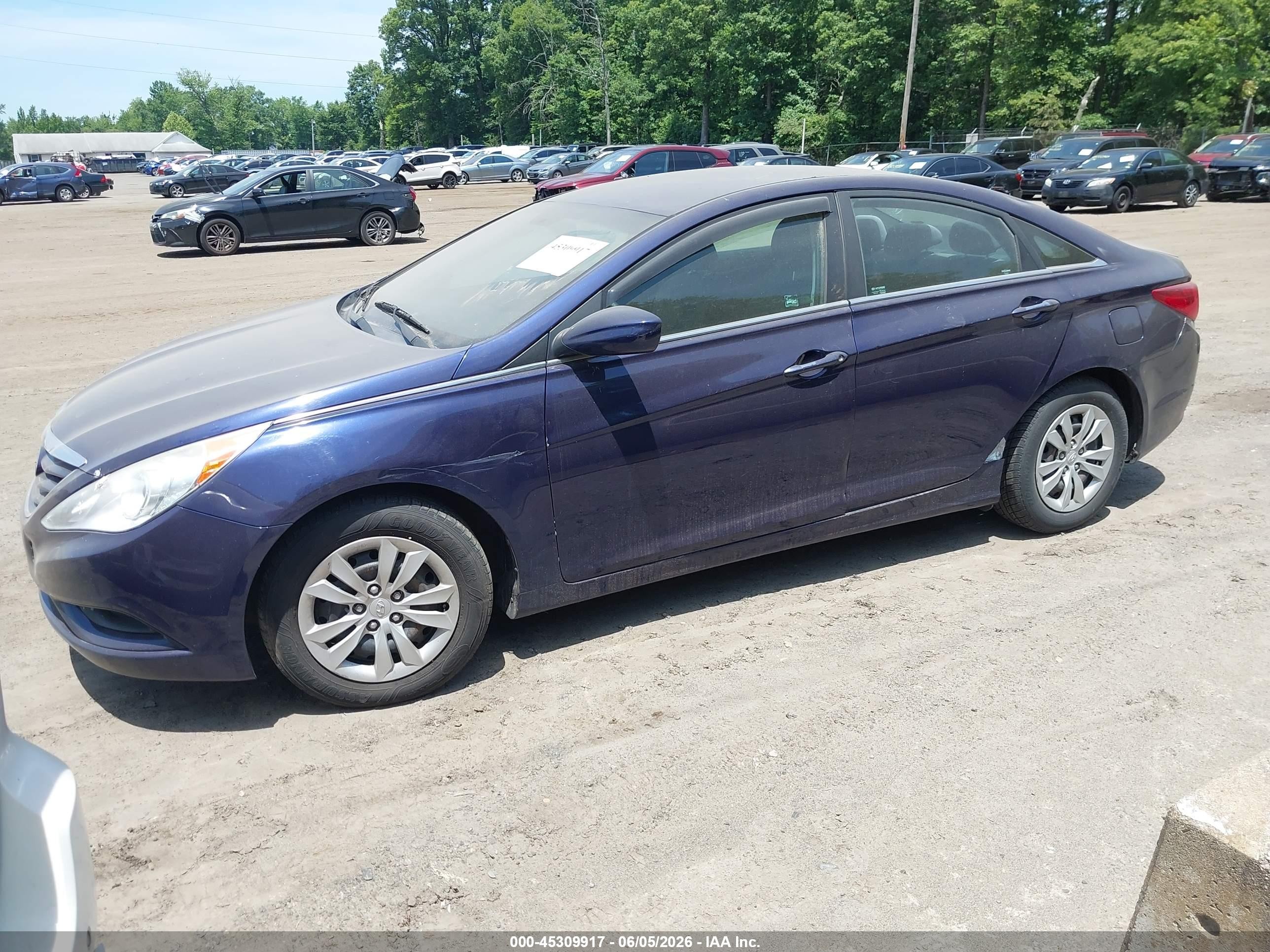 2013 Hyundai Sonata Gls Синий vin: 5NPEB4AC2DH605601