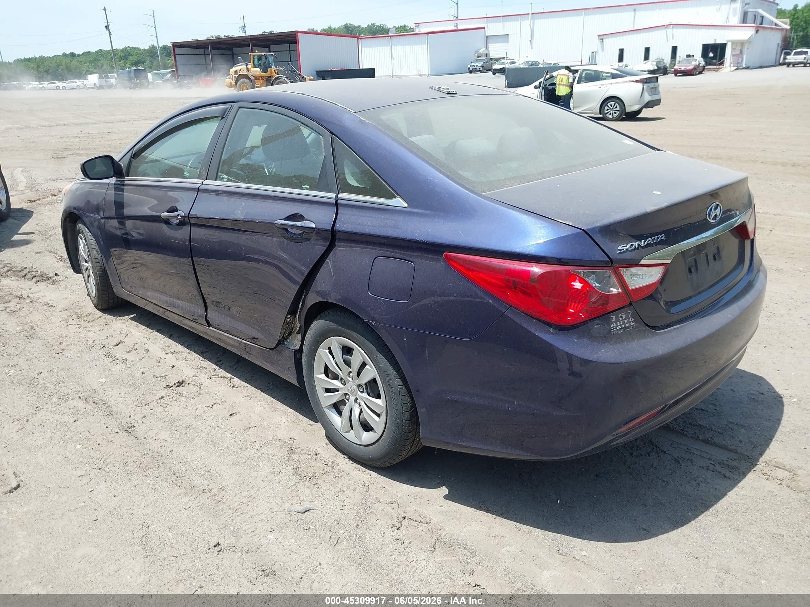 2013 Hyundai Sonata Gls Синий vin: 5NPEB4AC2DH605601
