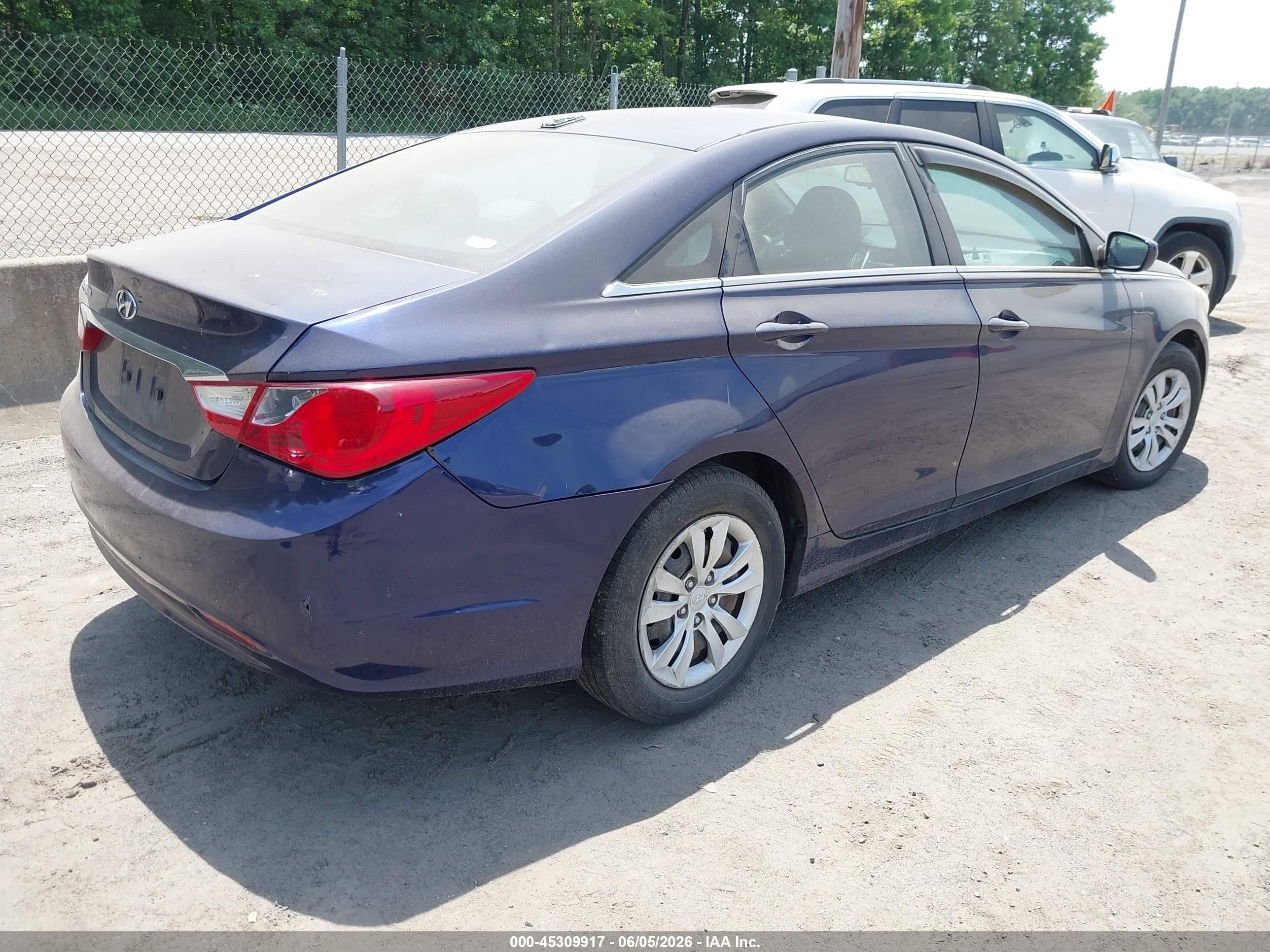 2013 Hyundai Sonata Gls Синий vin: 5NPEB4AC2DH605601