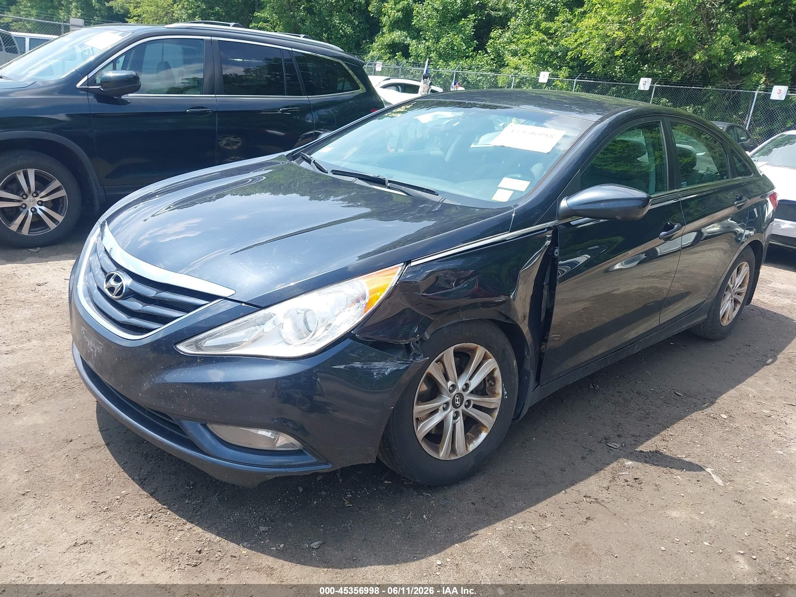 2013 Hyundai Sonata Gls Dark Blue vin: 5NPEB4AC2DH625136