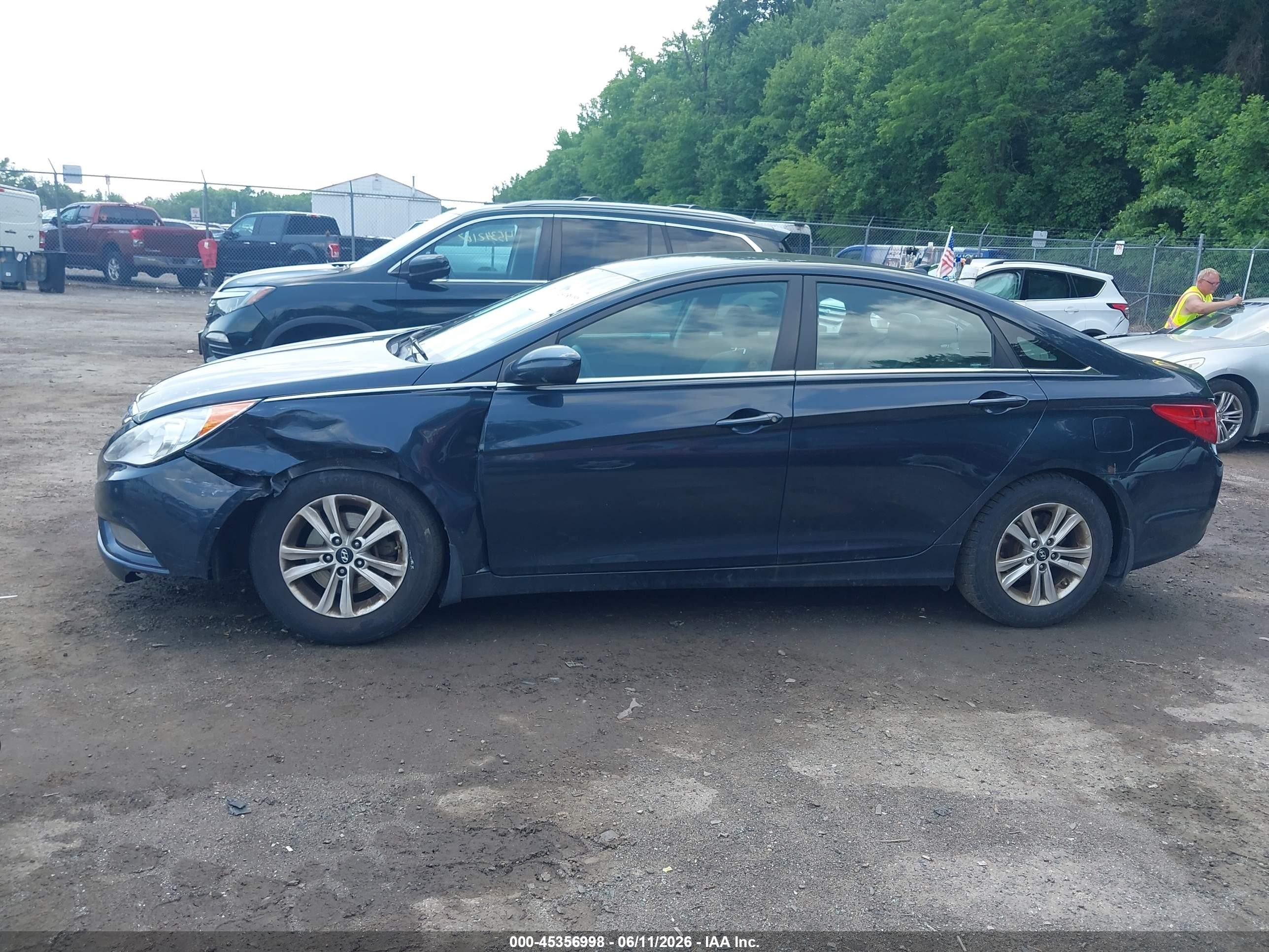 2013 Hyundai Sonata Gls Dark Blue vin: 5NPEB4AC2DH625136