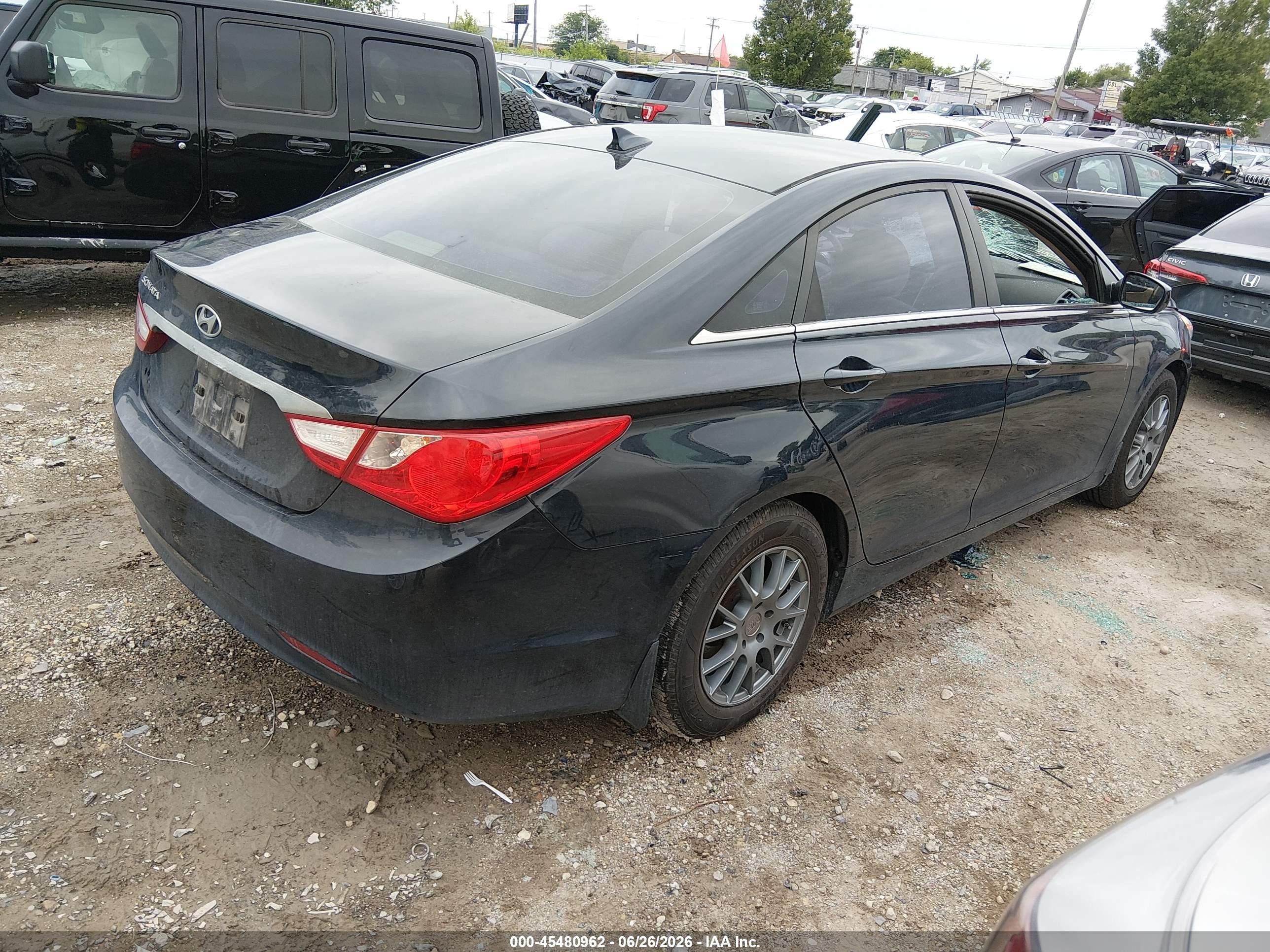 2013 Hyundai Sonata Gls Black vin: 5NPEB4AC2DH637352