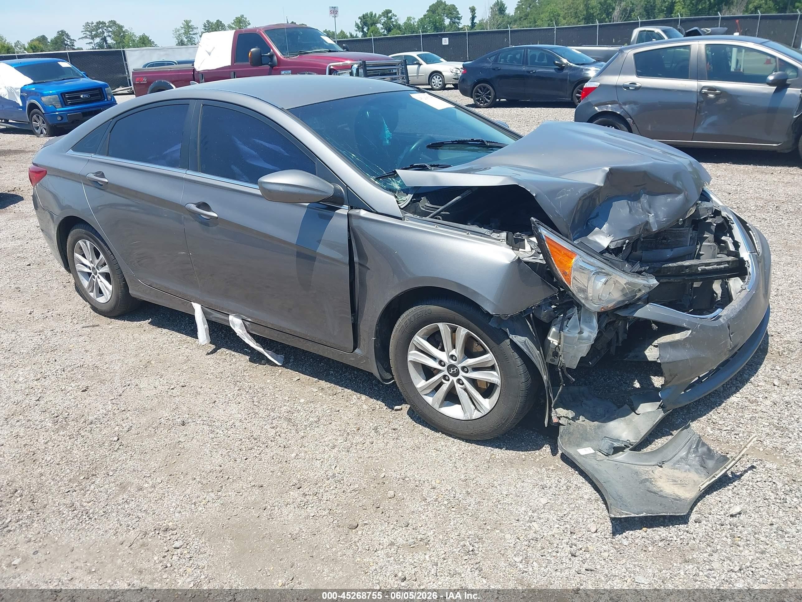 2013 Hyundai Sonata Gls Gray vin: 5NPEB4AC2DH657035