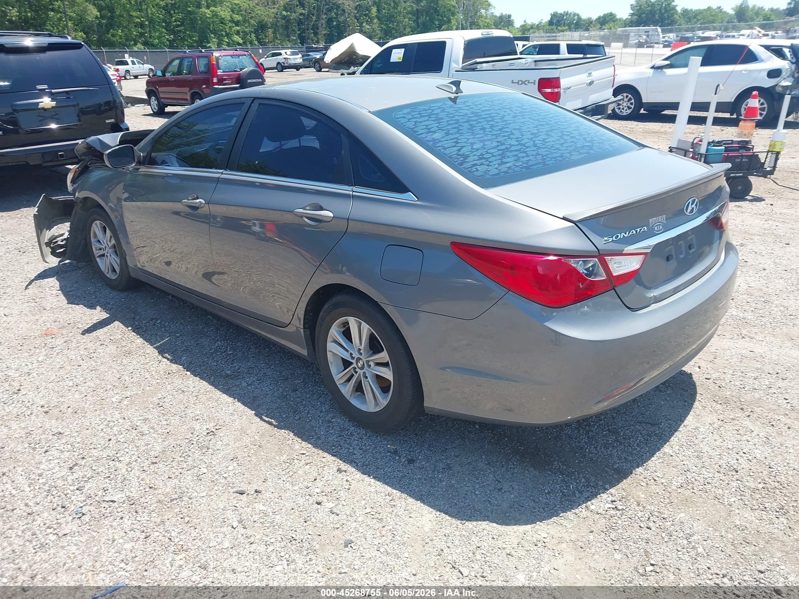 2013 Hyundai Sonata Gls Gray vin: 5NPEB4AC2DH657035
