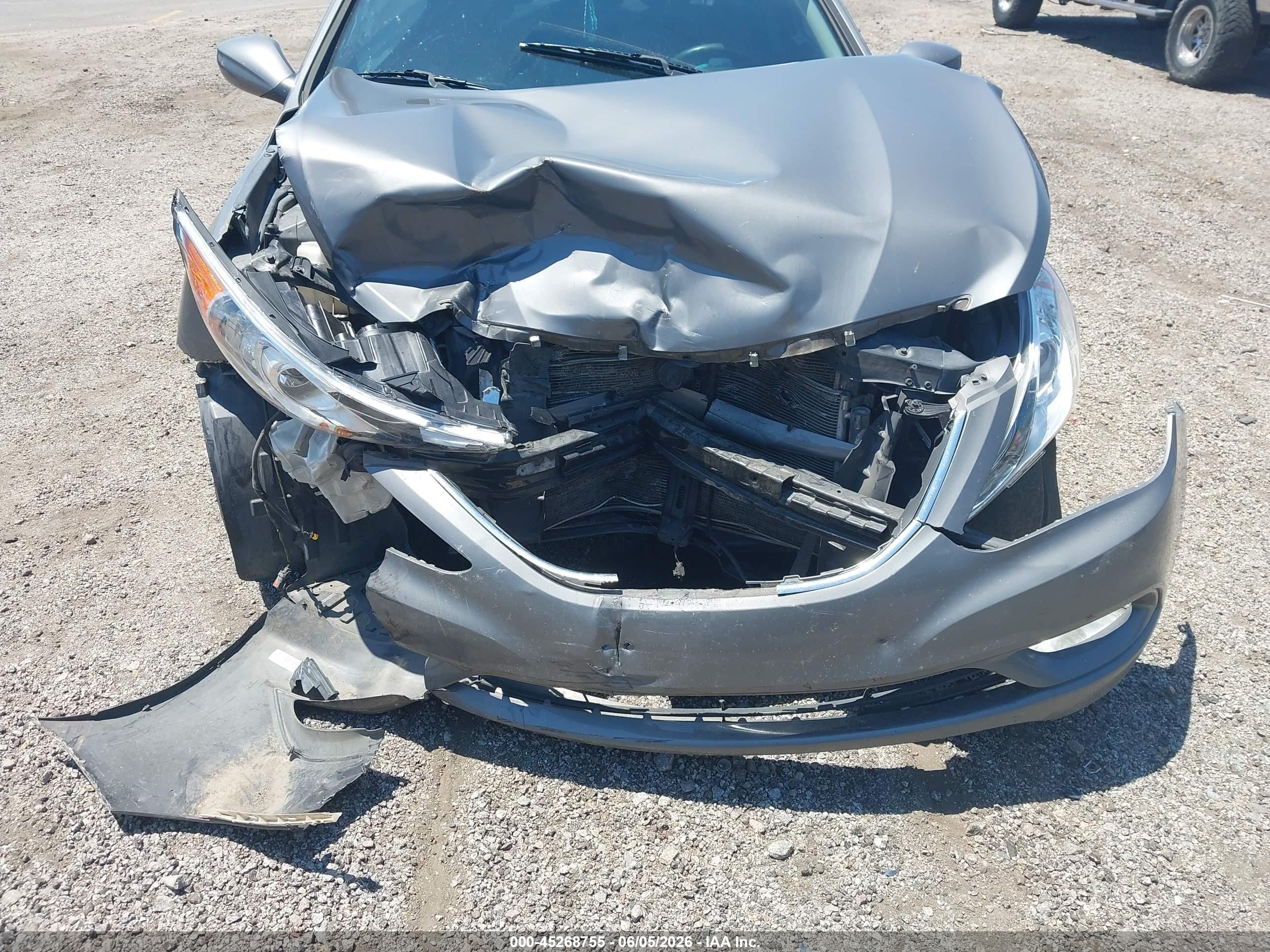 2013 Hyundai Sonata Gls Gray vin: 5NPEB4AC2DH657035