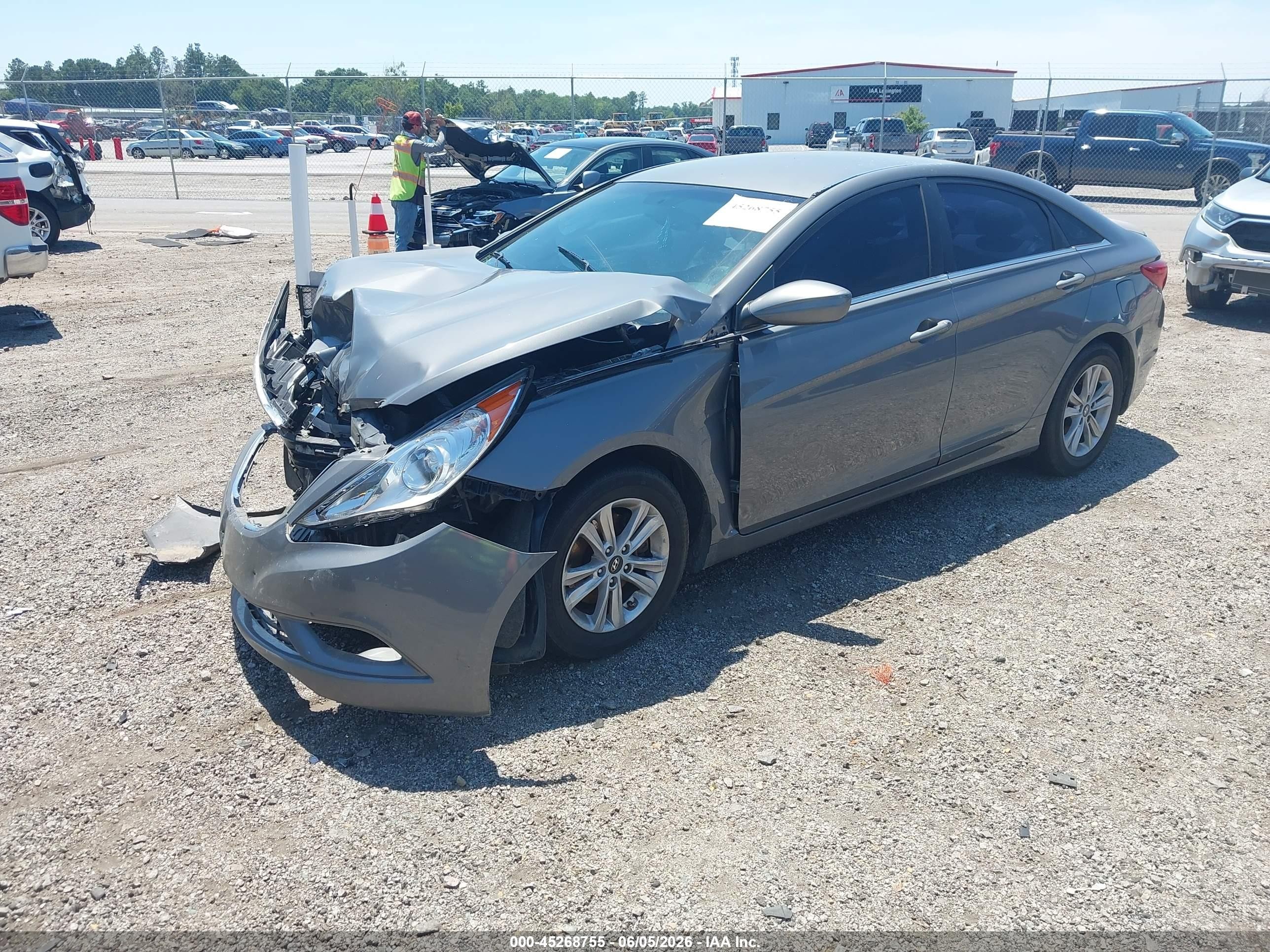 2013 Hyundai Sonata Gls Gray vin: 5NPEB4AC2DH657035