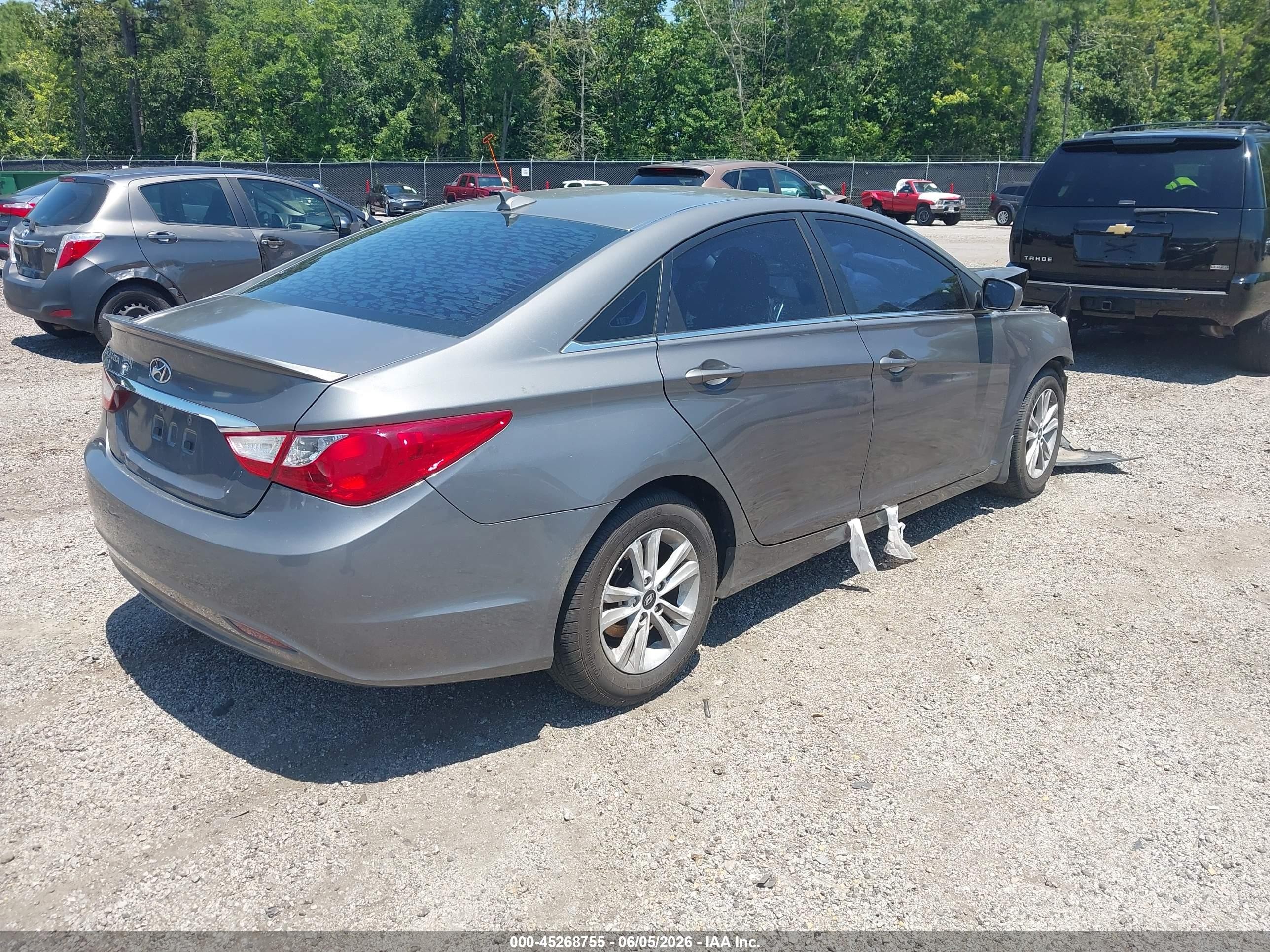 2013 Hyundai Sonata Gls Gray vin: 5NPEB4AC2DH657035