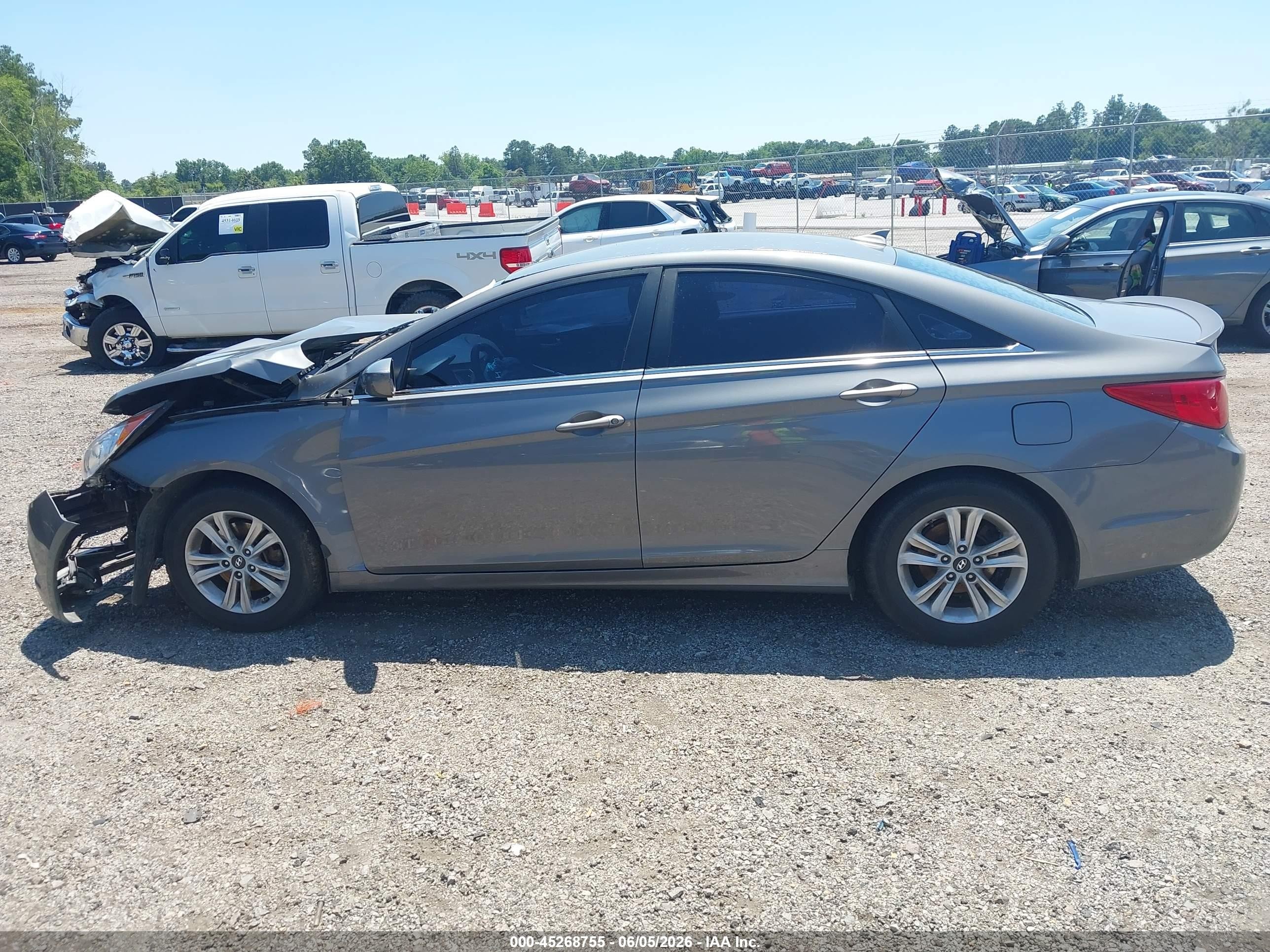 2013 Hyundai Sonata Gls Gray vin: 5NPEB4AC2DH657035