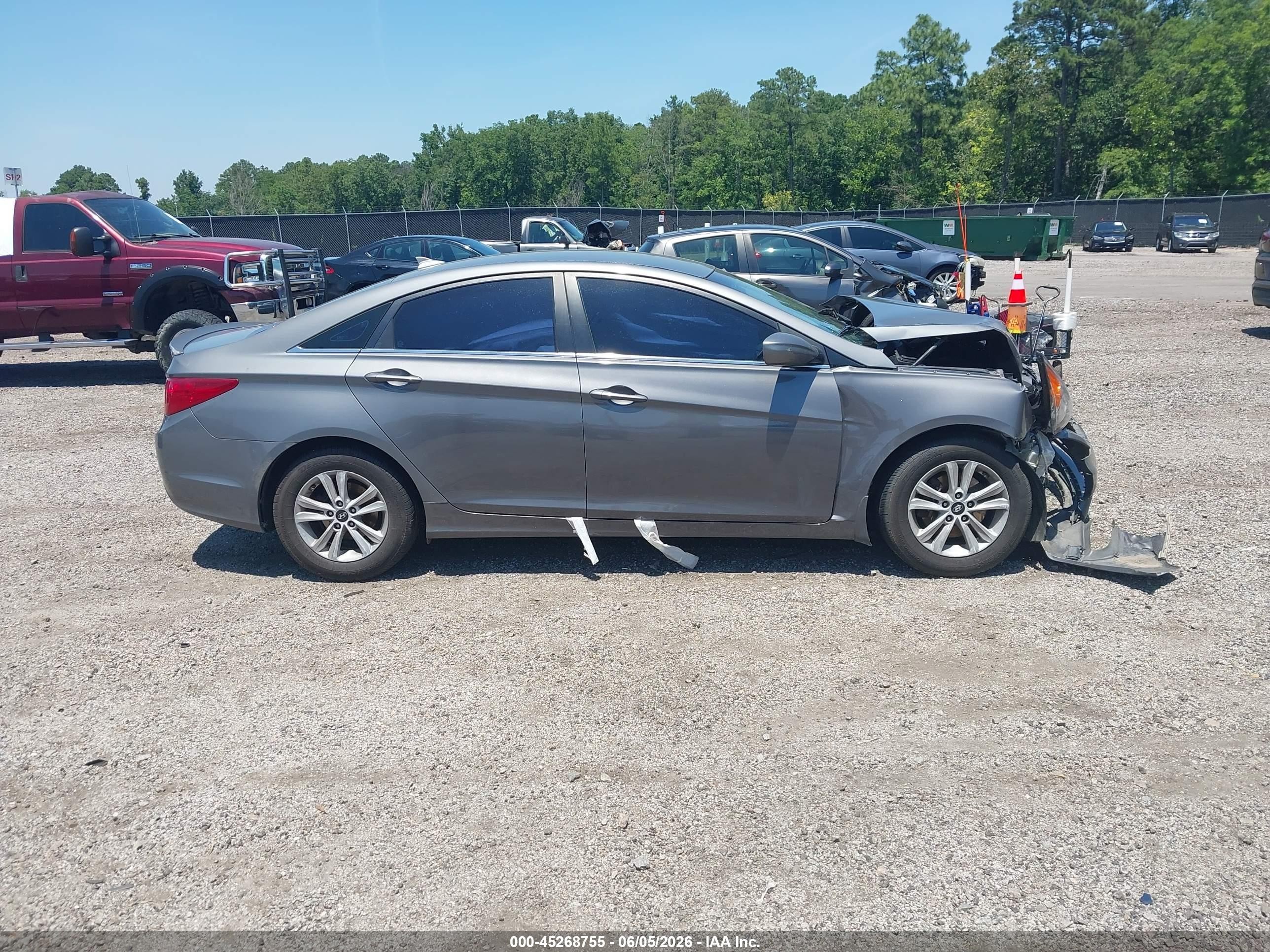2013 Hyundai Sonata Gls Gray vin: 5NPEB4AC2DH657035