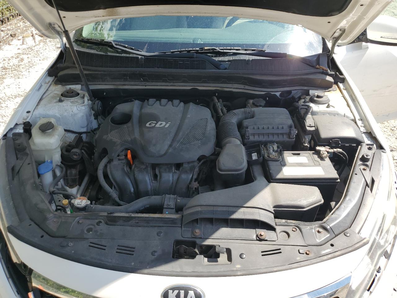 2013 Kia Optima Lx White vin: 5XXGM4A70DG123307