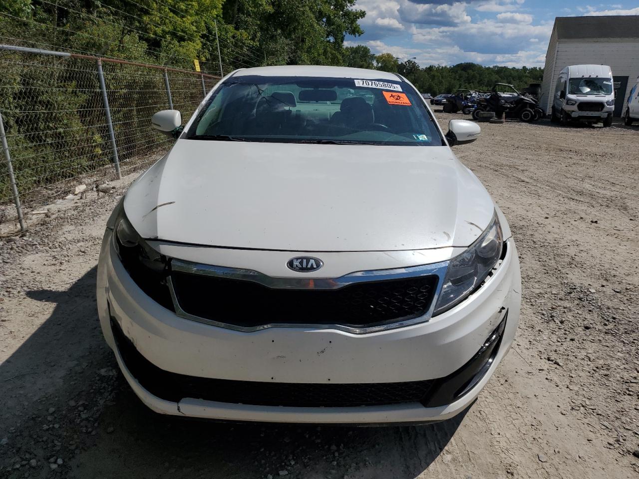 2013 Kia Optima Lx White vin: 5XXGM4A70DG123307