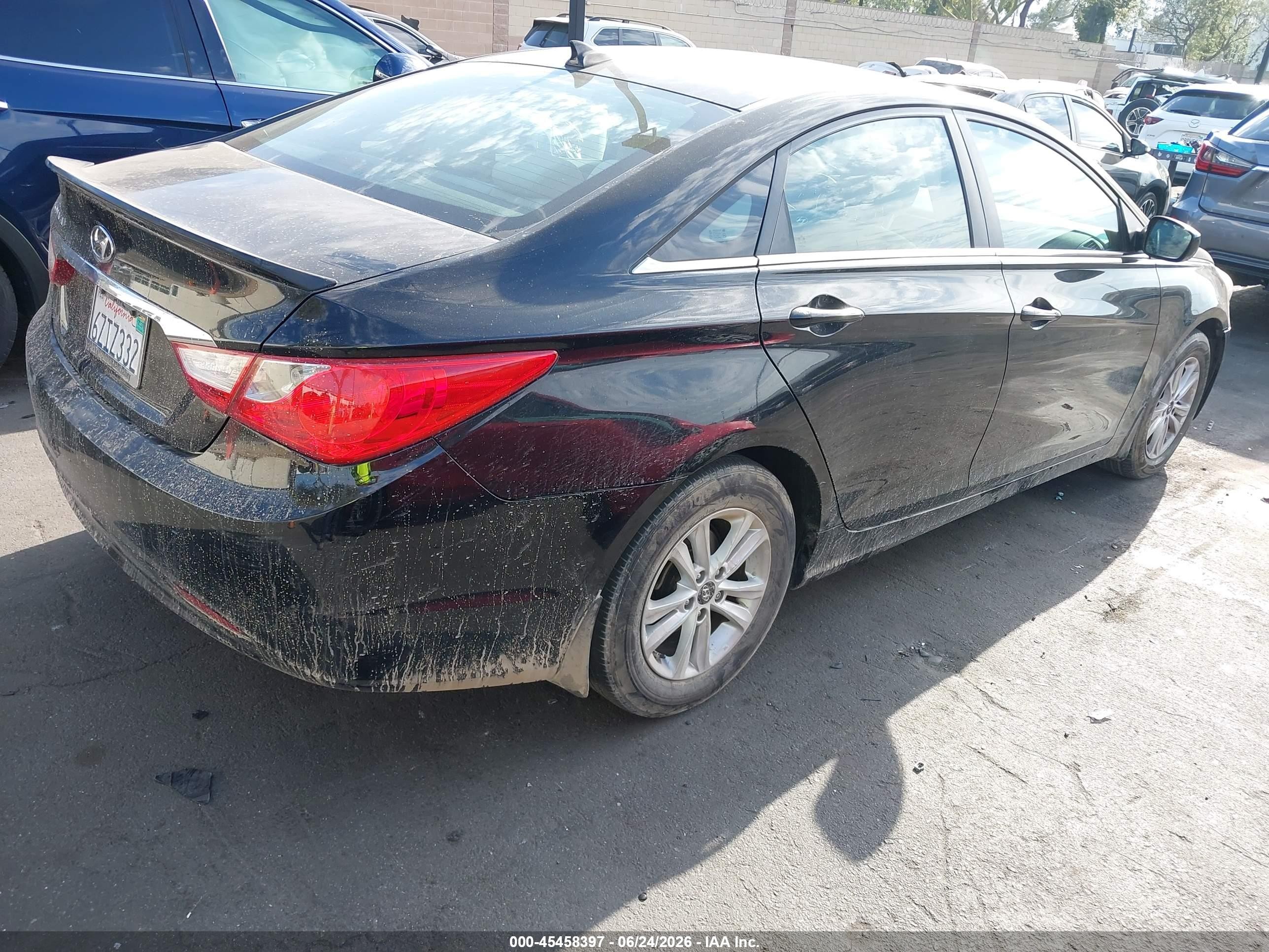 2013 Hyundai Sonata Gls Black vin: 5NPEB4AC2DH661568