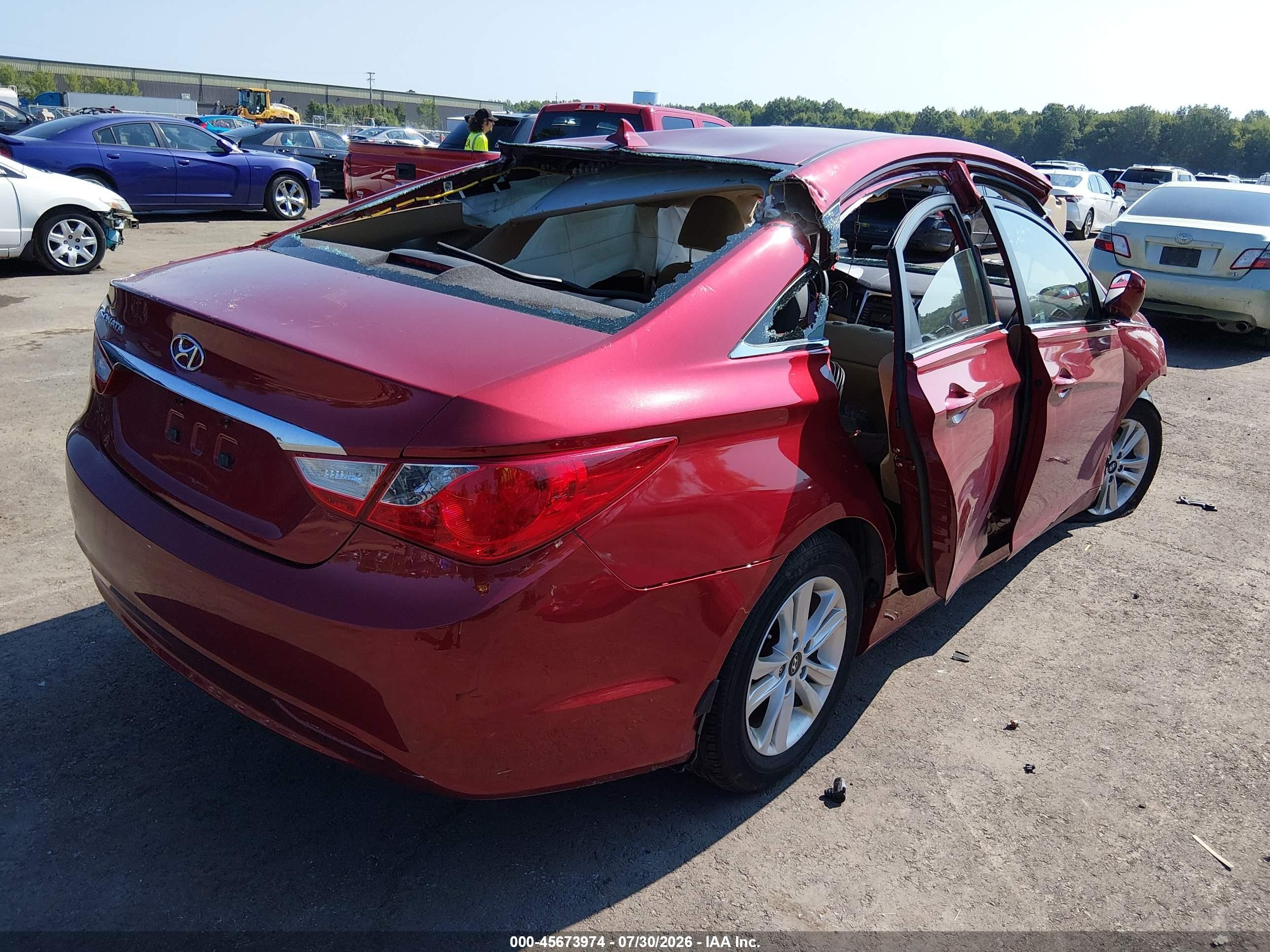 2013 Hyundai Sonata Gls Red vin: 5NPEB4AC2DH685482