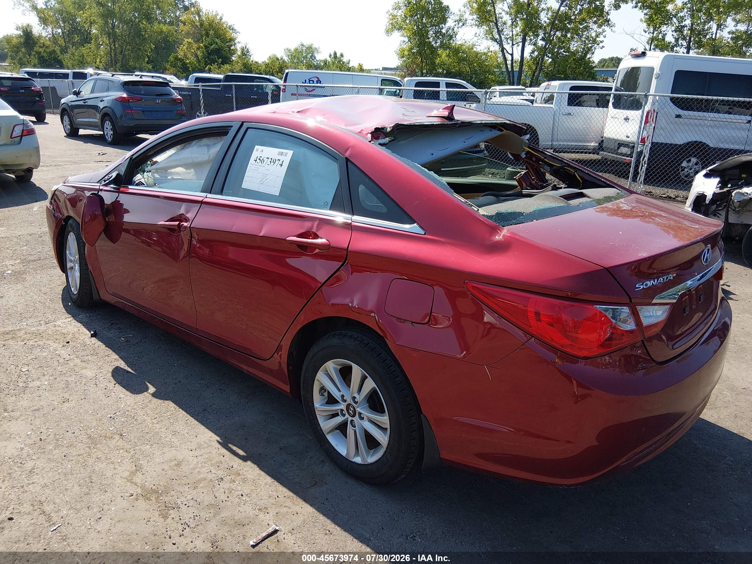 2013 Hyundai Sonata Gls Red vin: 5NPEB4AC2DH685482