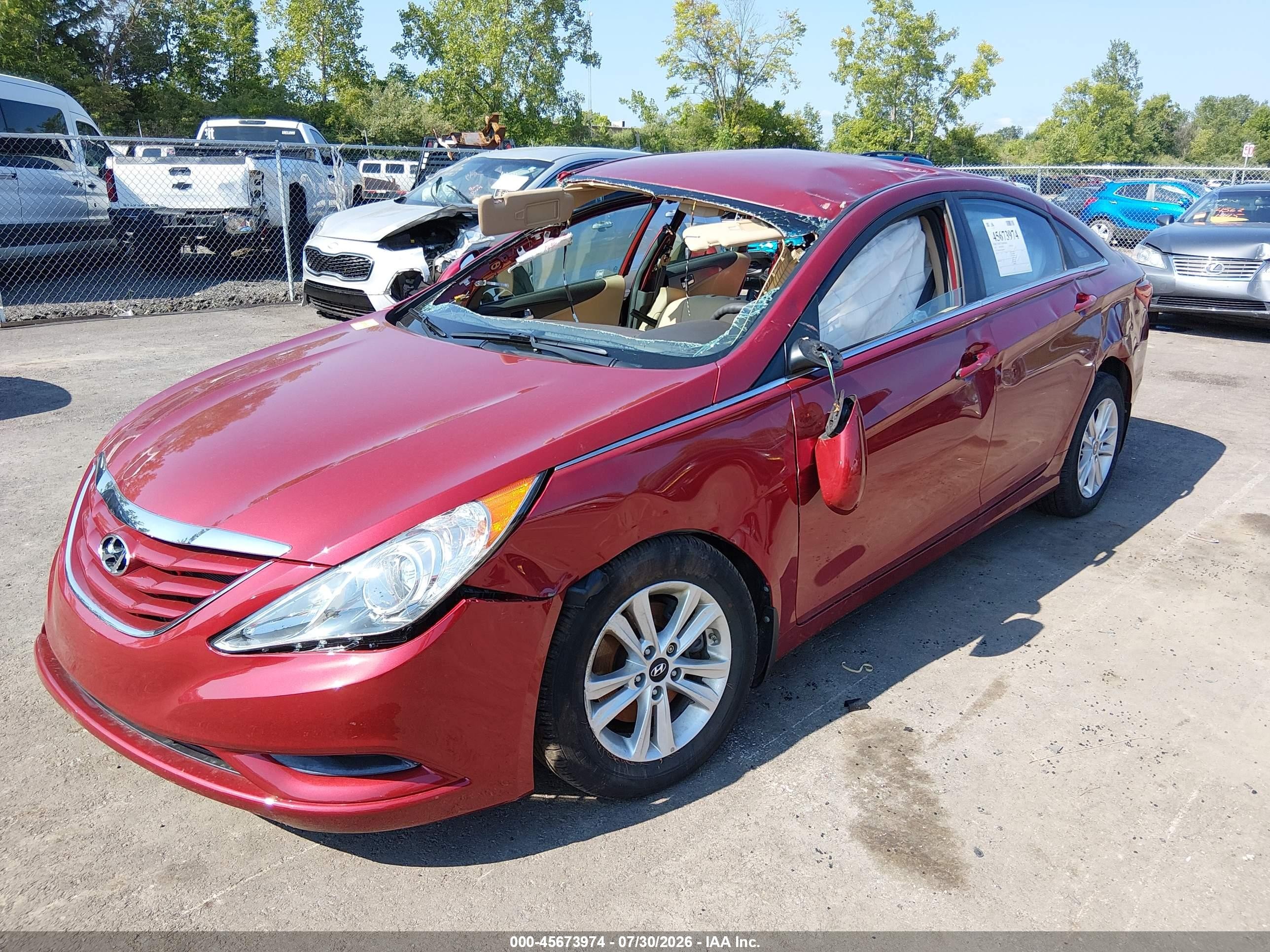 2013 Hyundai Sonata Gls Red vin: 5NPEB4AC2DH685482
