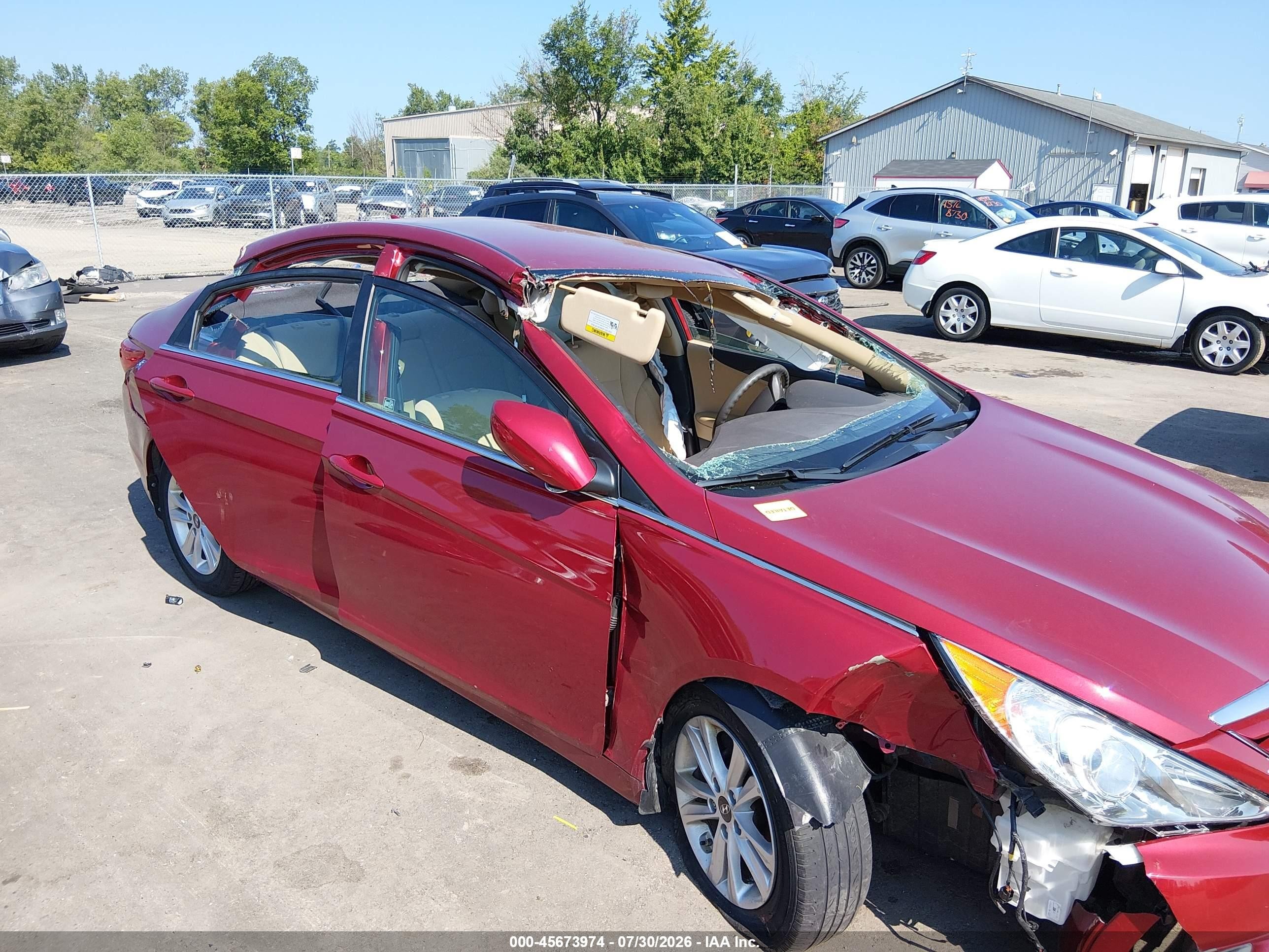2013 Hyundai Sonata Gls Red vin: 5NPEB4AC2DH685482
