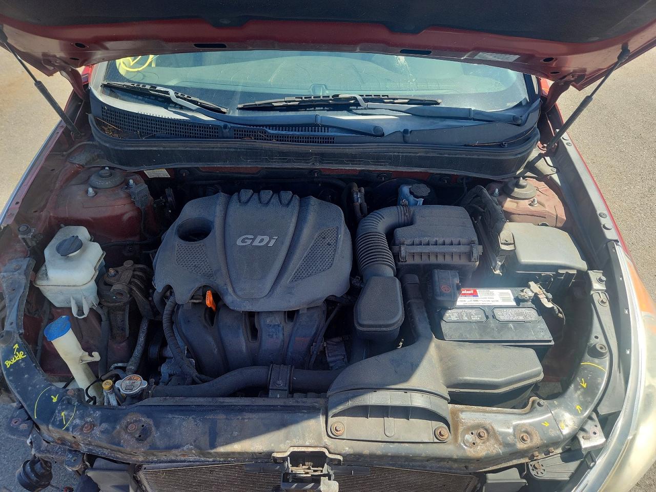 2013 Hyundai Sonata Gls Red vin: 5NPEB4AC2DH695235