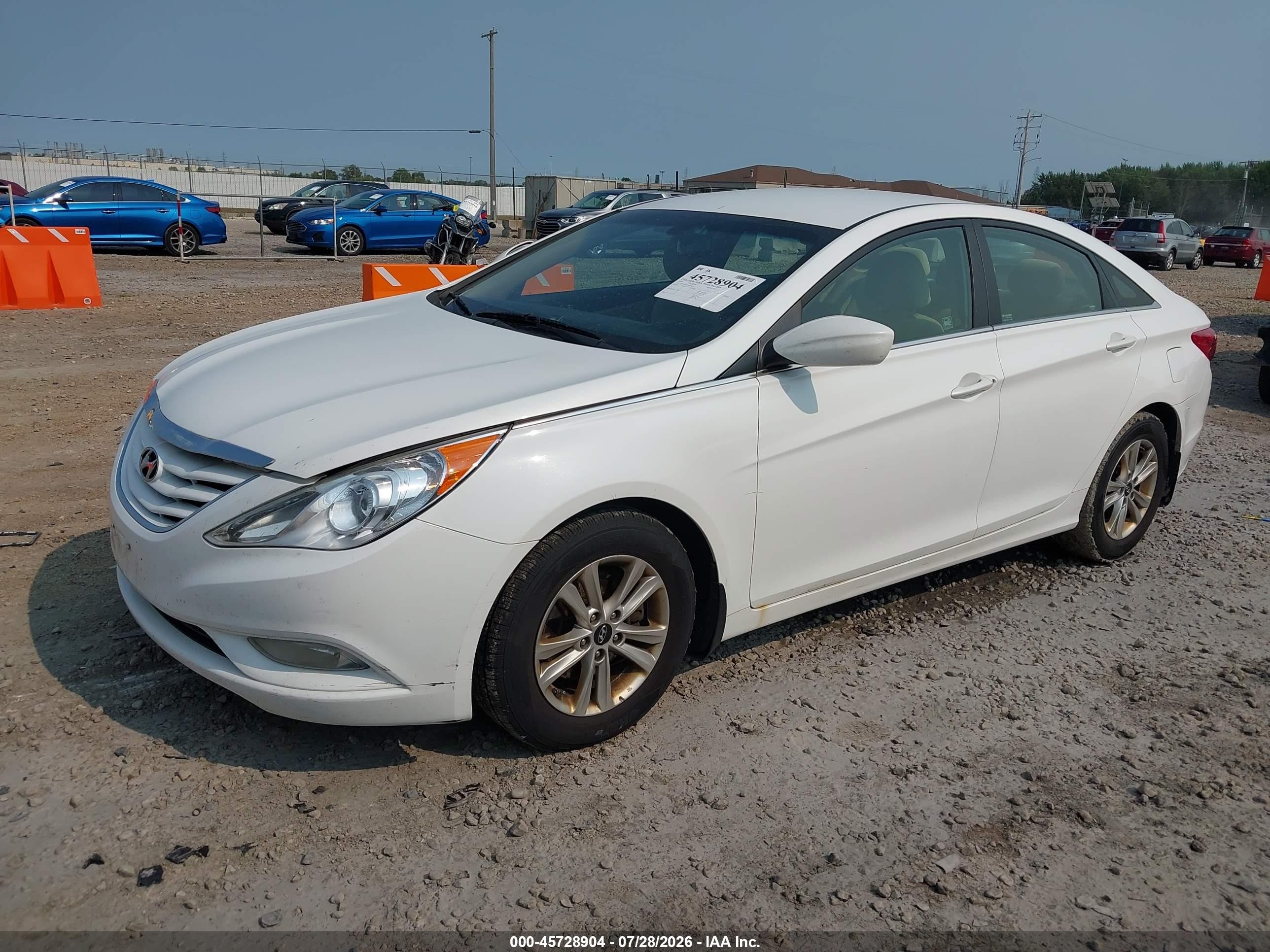 2013 Hyundai Sonata Gls White vin: 5NPEB4AC2DH710025