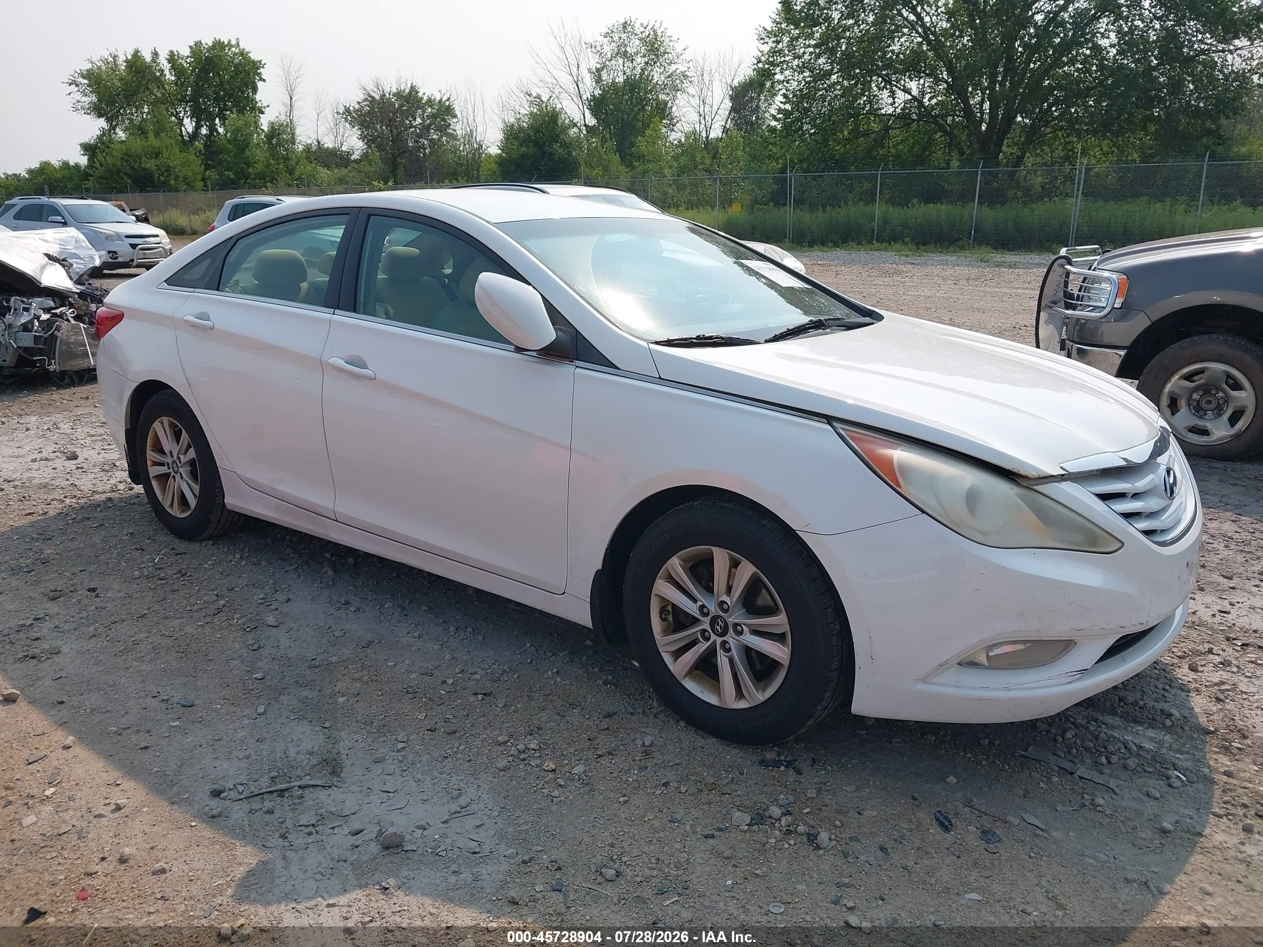 2013 Hyundai Sonata Gls White vin: 5NPEB4AC2DH710025