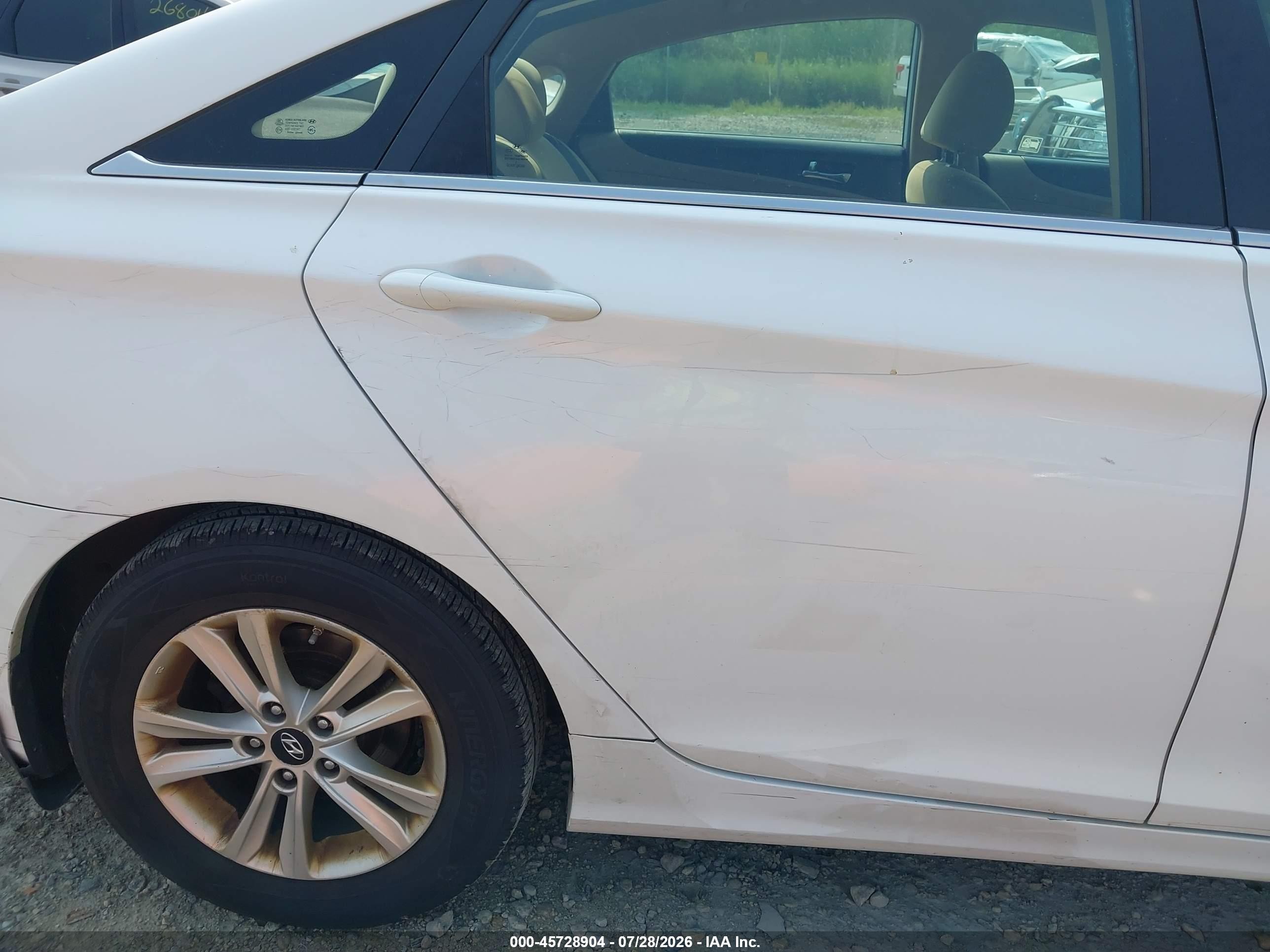 2013 Hyundai Sonata Gls White vin: 5NPEB4AC2DH710025