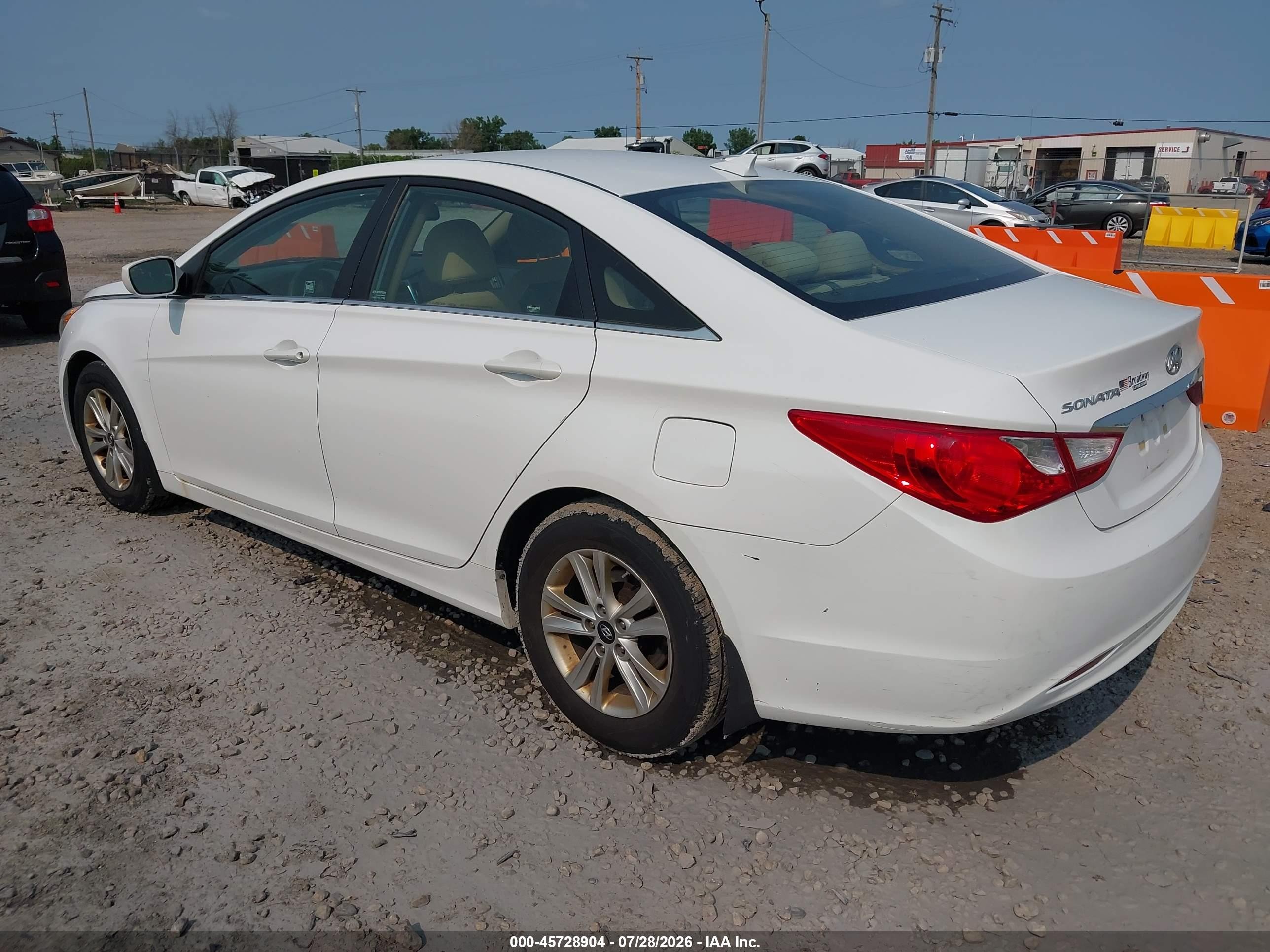2013 Hyundai Sonata Gls White vin: 5NPEB4AC2DH710025