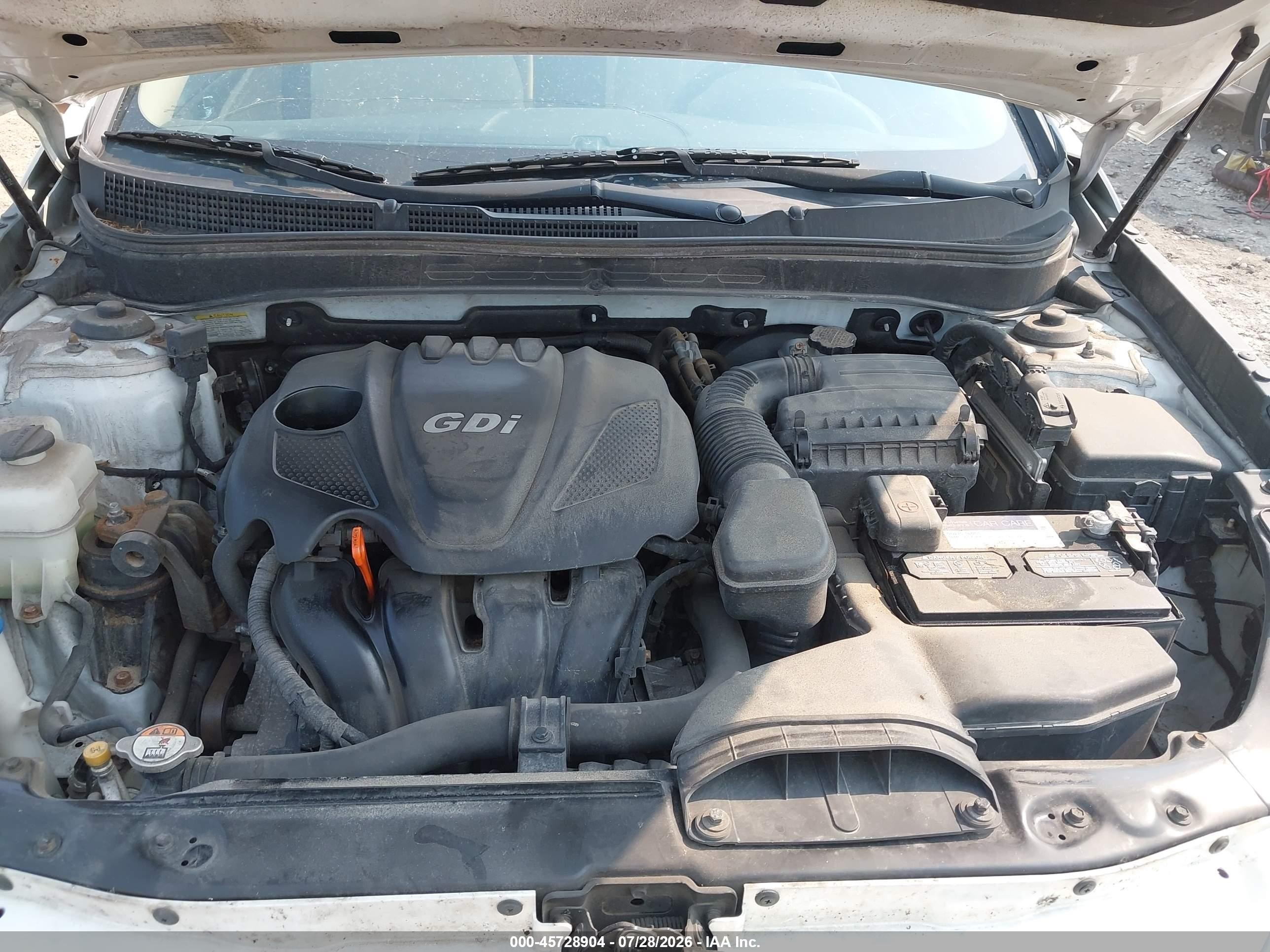 2013 Hyundai Sonata Gls White vin: 5NPEB4AC2DH710025