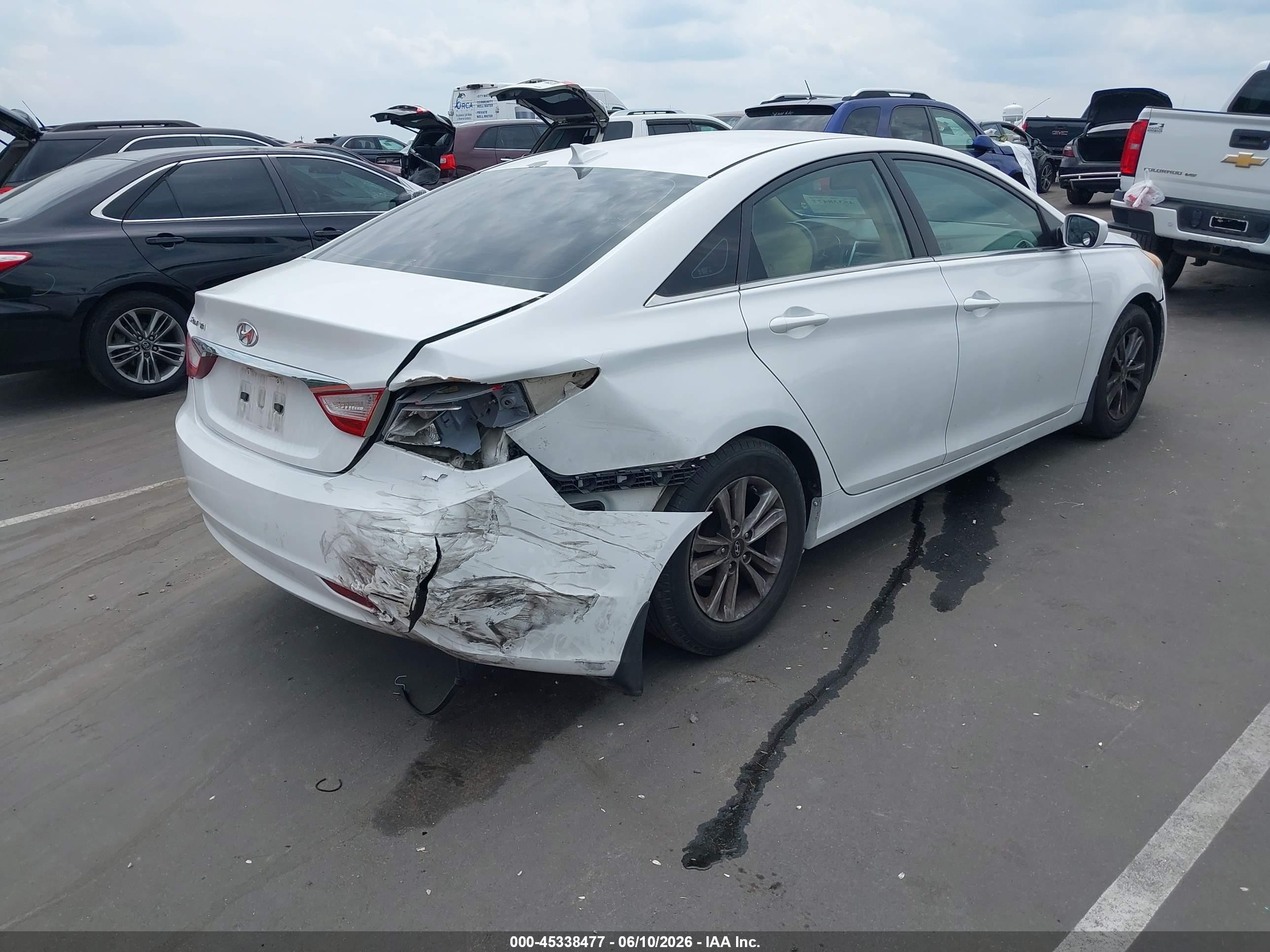2013 Hyundai Sonata Gls Белый vin: 5NPEB4AC2DH784531