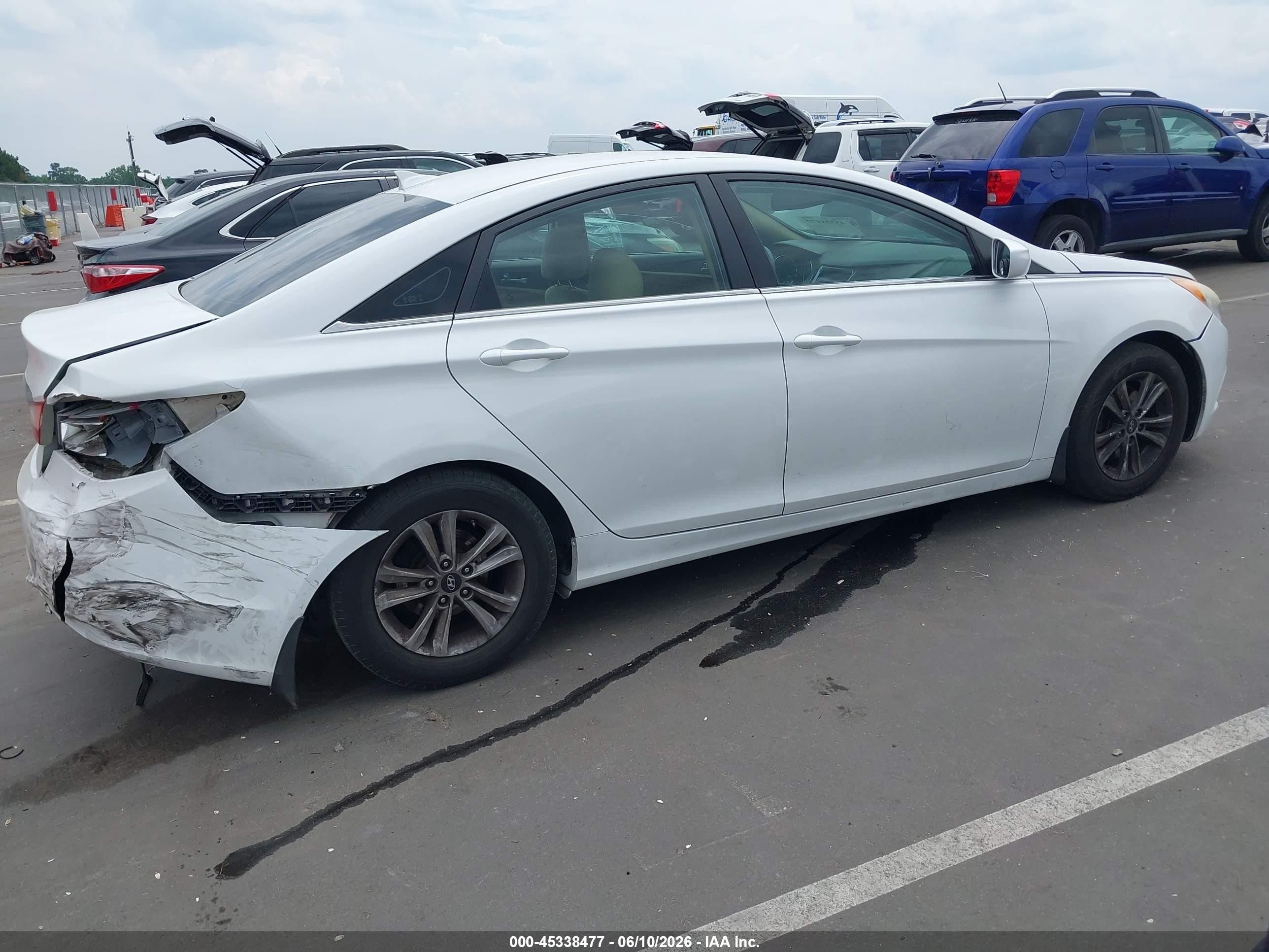 2013 Hyundai Sonata Gls Белый vin: 5NPEB4AC2DH784531