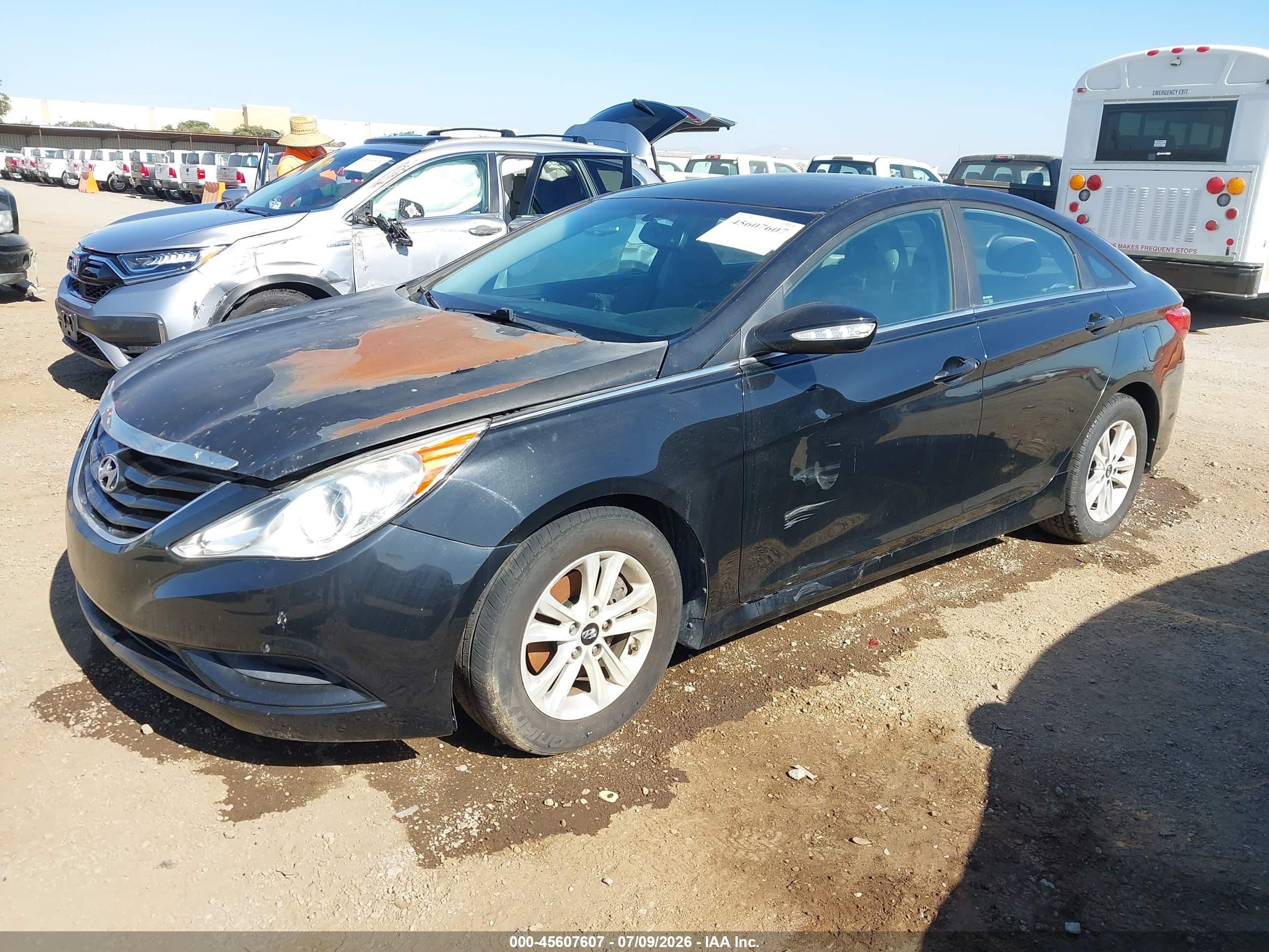 2014 Hyundai Sonata Gls Black vin: 5NPEB4AC2EH814211
