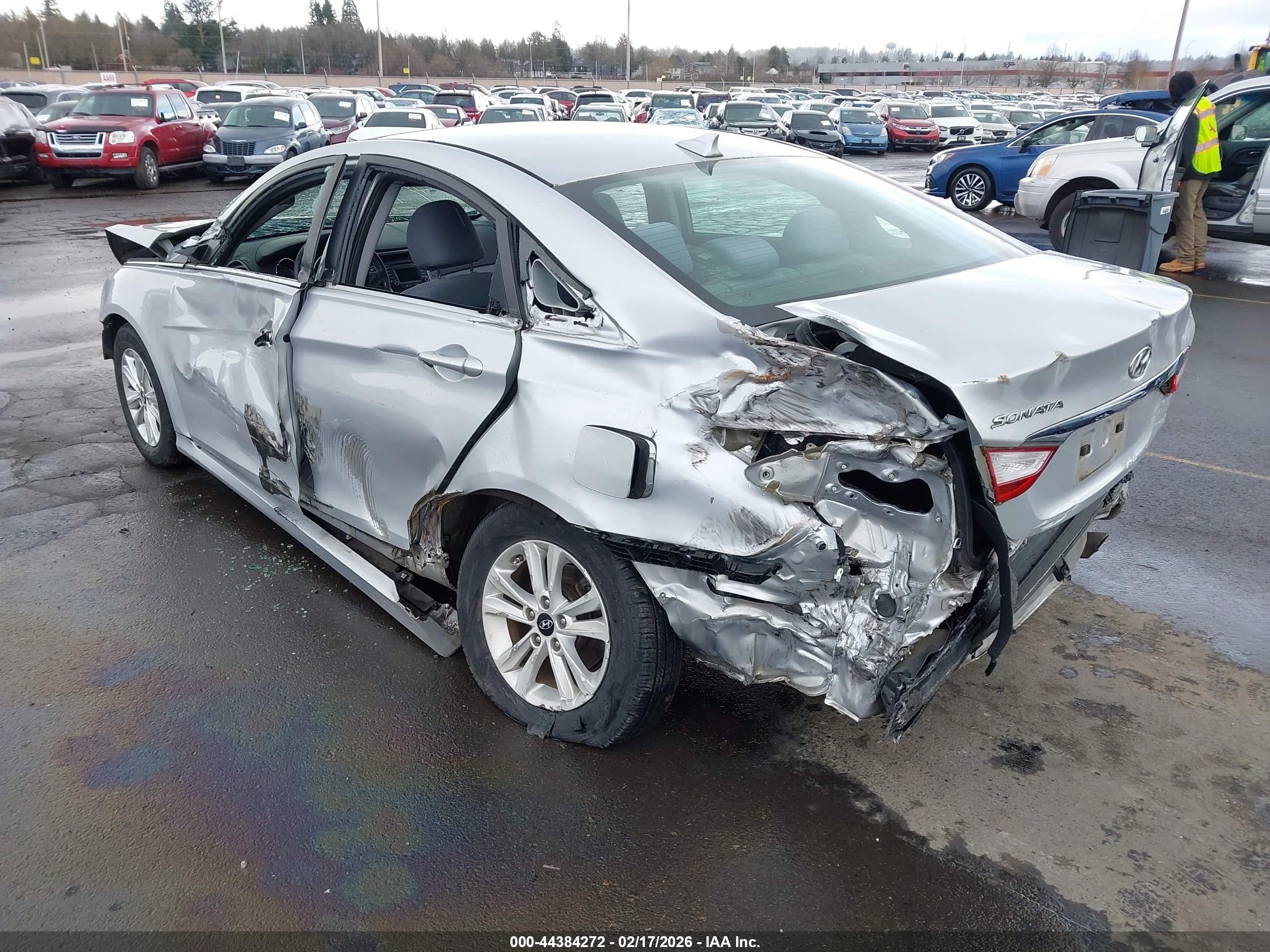 2014 Hyundai Sonata Gls Silver vin: 5NPEB4AC2EH827296