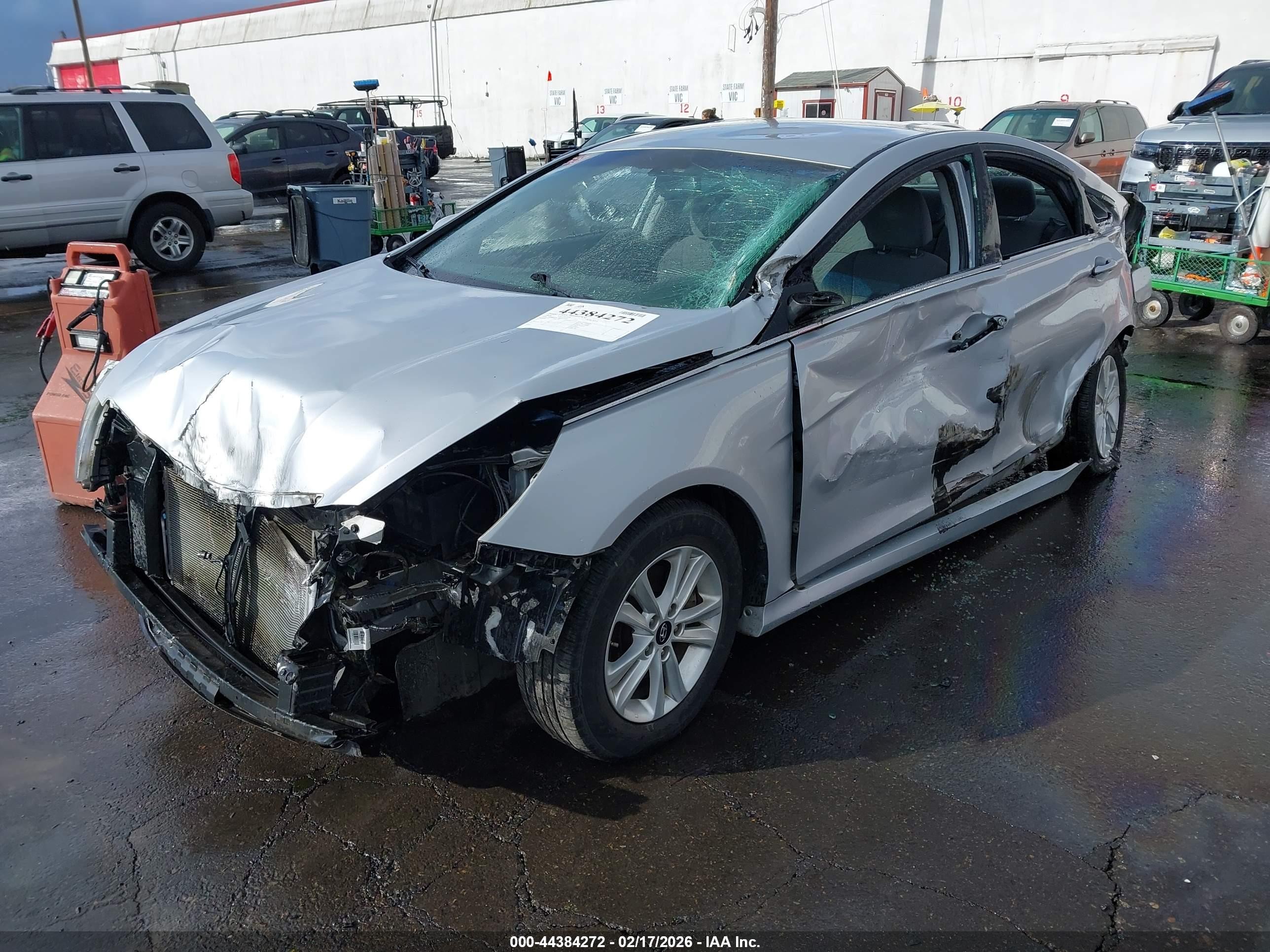 2014 Hyundai Sonata Gls Silver vin: 5NPEB4AC2EH827296