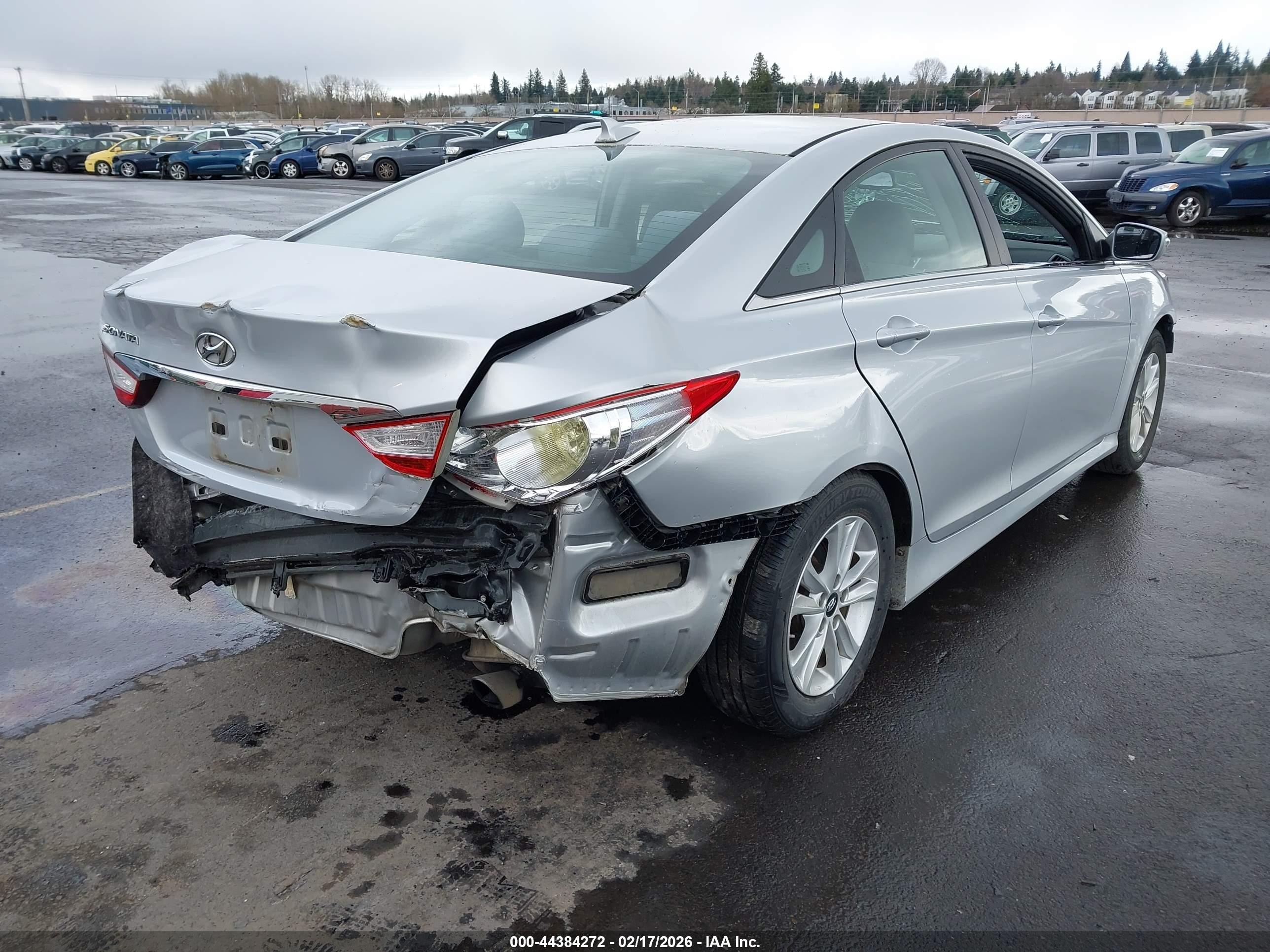 2014 Hyundai Sonata Gls Silver vin: 5NPEB4AC2EH827296